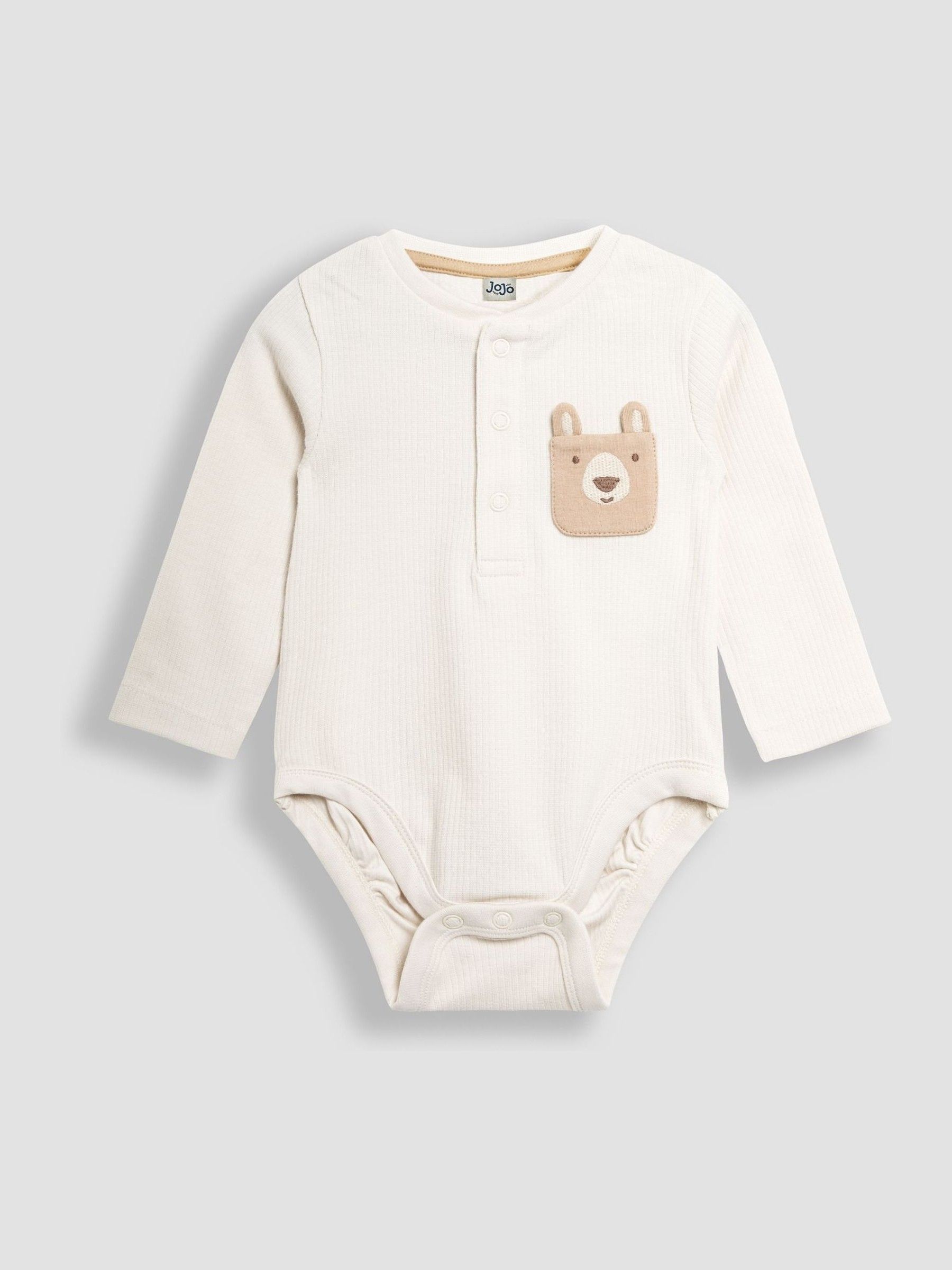 Natural Printed Bear And Appliqué Pocket Bodies 2 Pack - Image 2 of 6