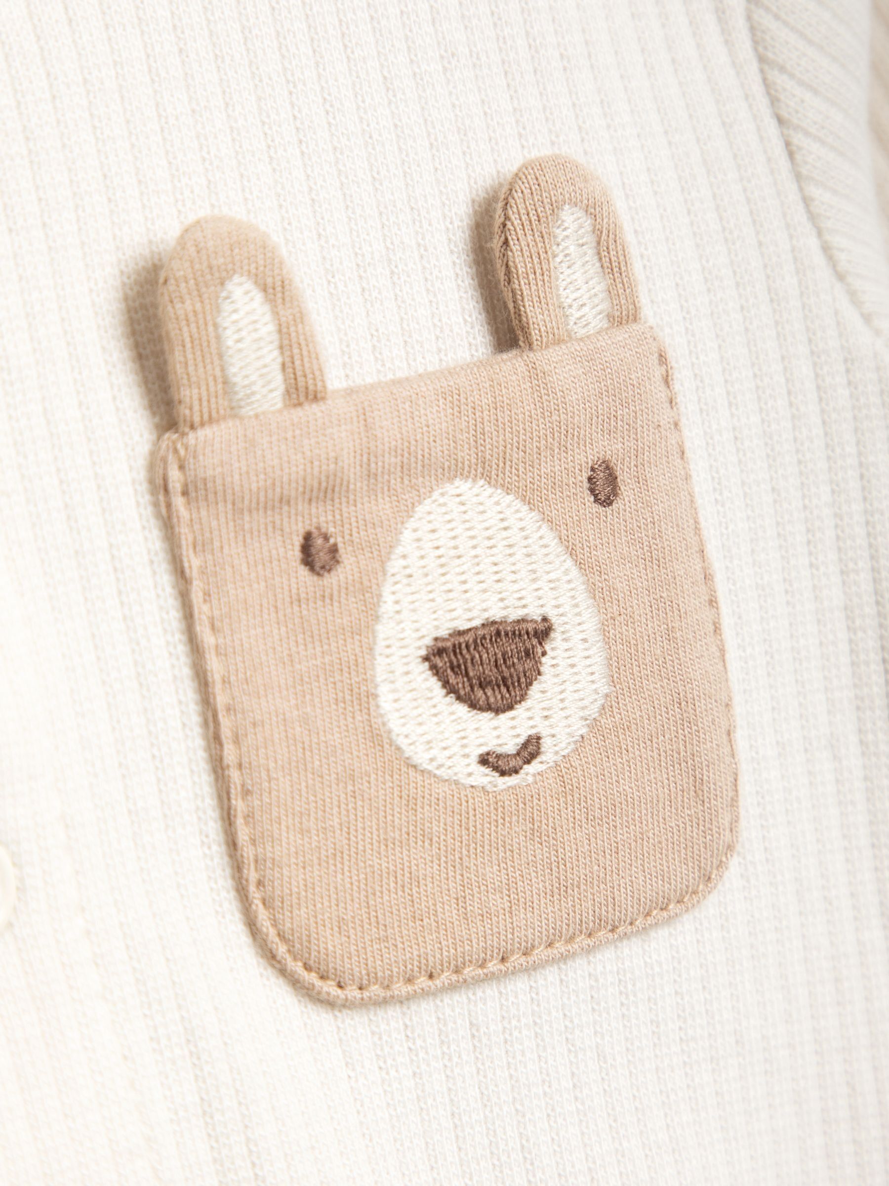 Natural Printed Bear And Appliqué Pocket Bodies 2 Pack - Image 6 of 6