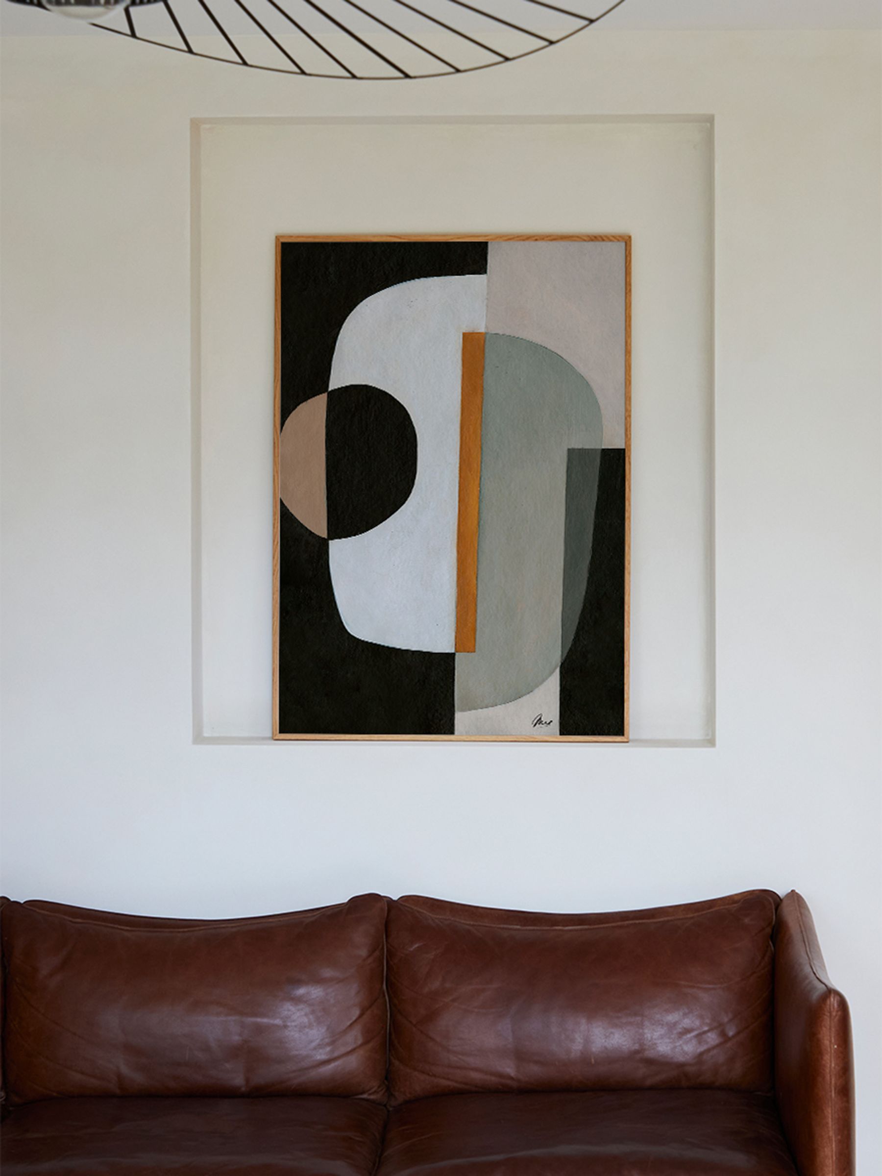 Paper Collective Grey The Voice Within 01 Framed Wall Art Print in Natural Oak Frame - Image 4 of 4