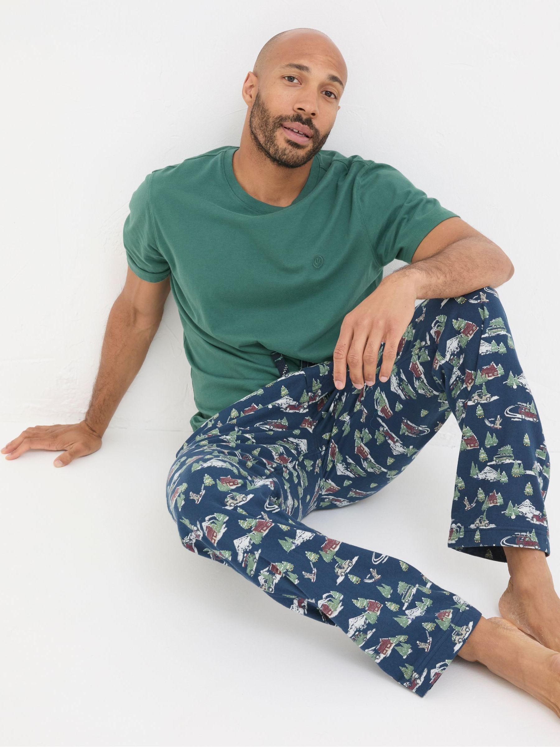 Navy Blue Jeep Print Pyjama Bottoms - Image 3 of 5