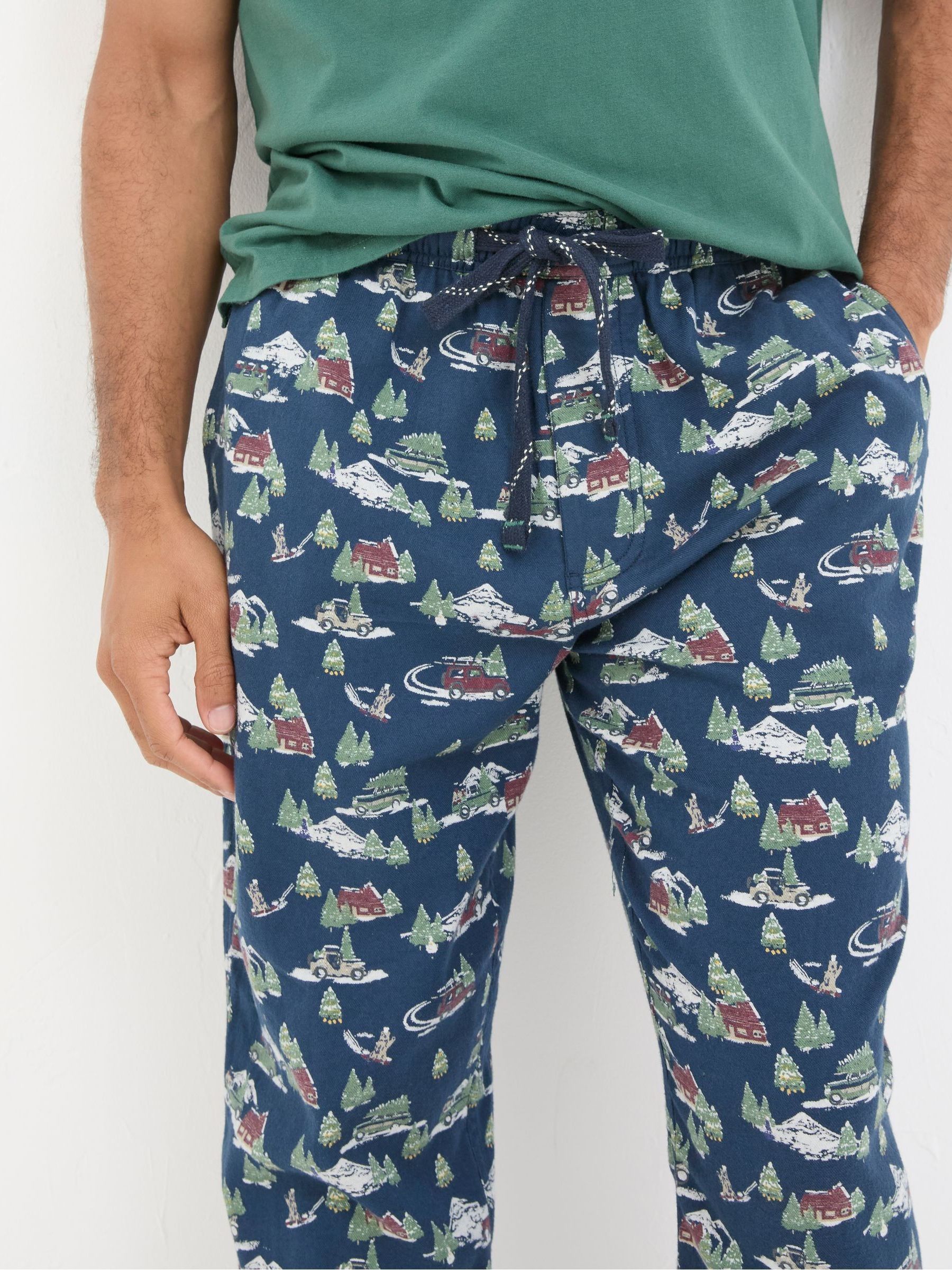 Navy Blue Jeep Print Pyjama Bottoms - Image 4 of 5