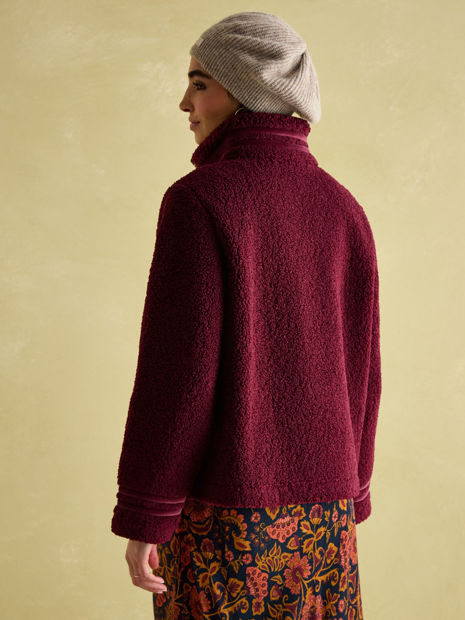 Fleur Red Fleece Jacket - Image 2 of 8