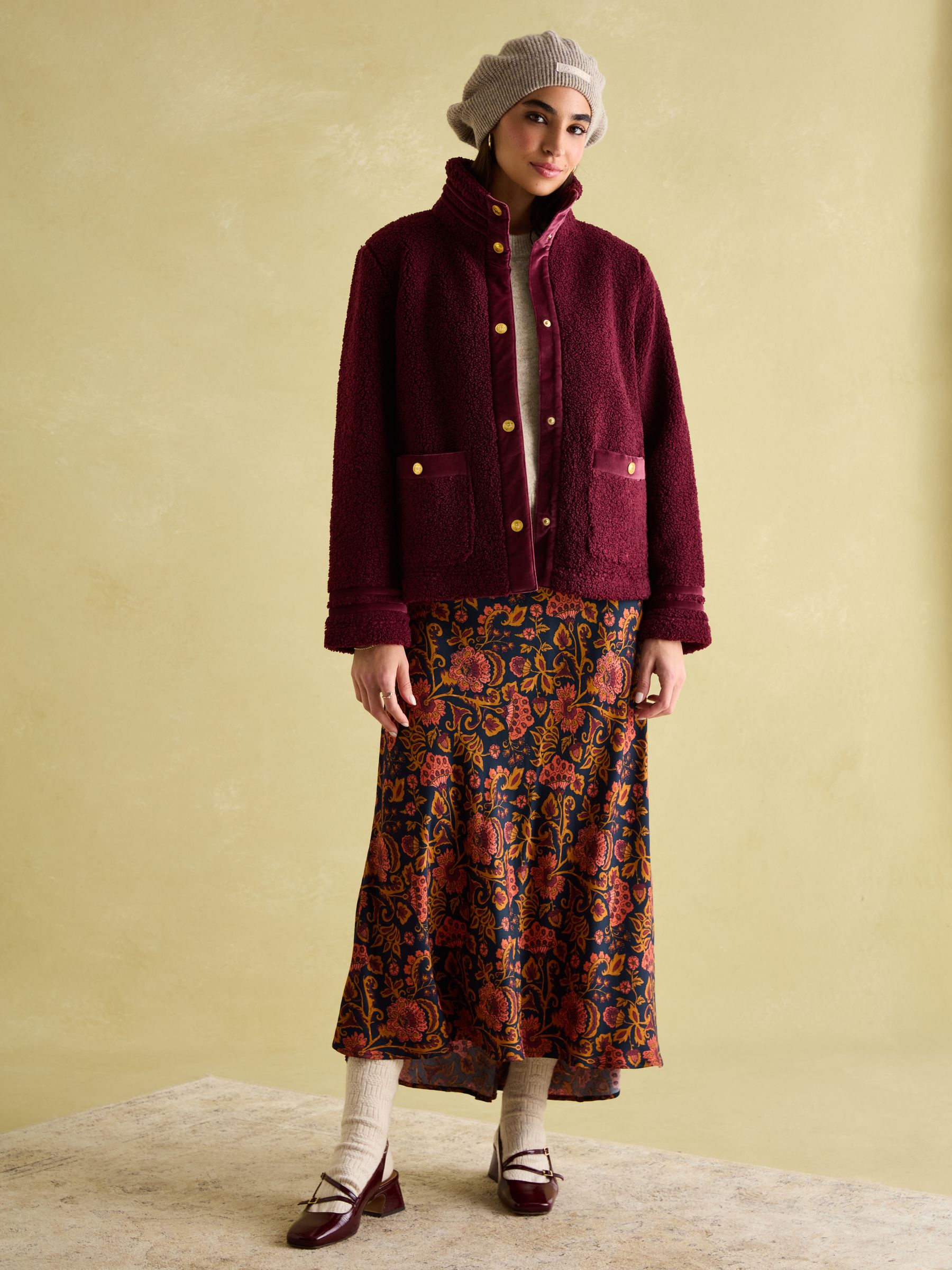 Fleur Red Fleece Jacket - Image 3 of 8