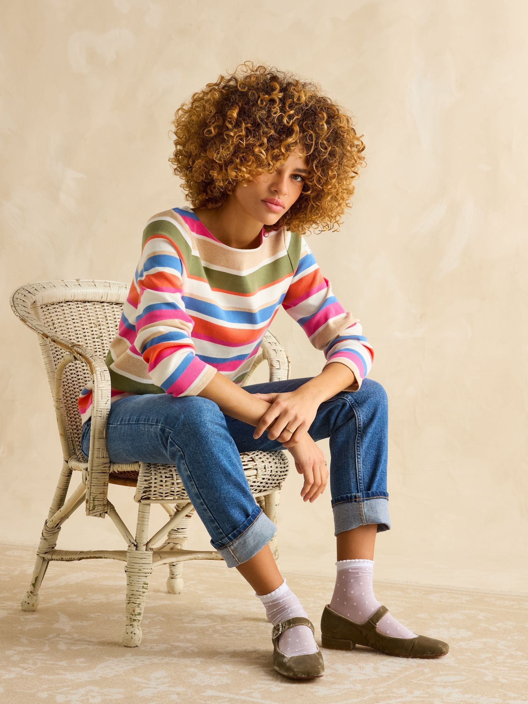 Harbour Pam Multi Boat Neck Breton Top - Image 3 of 7