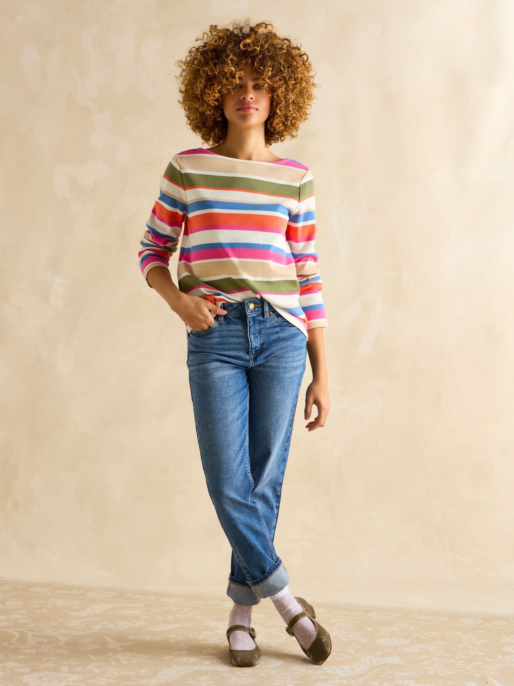 Harbour Pam Multi Boat Neck Breton Top - Image 5 of 7