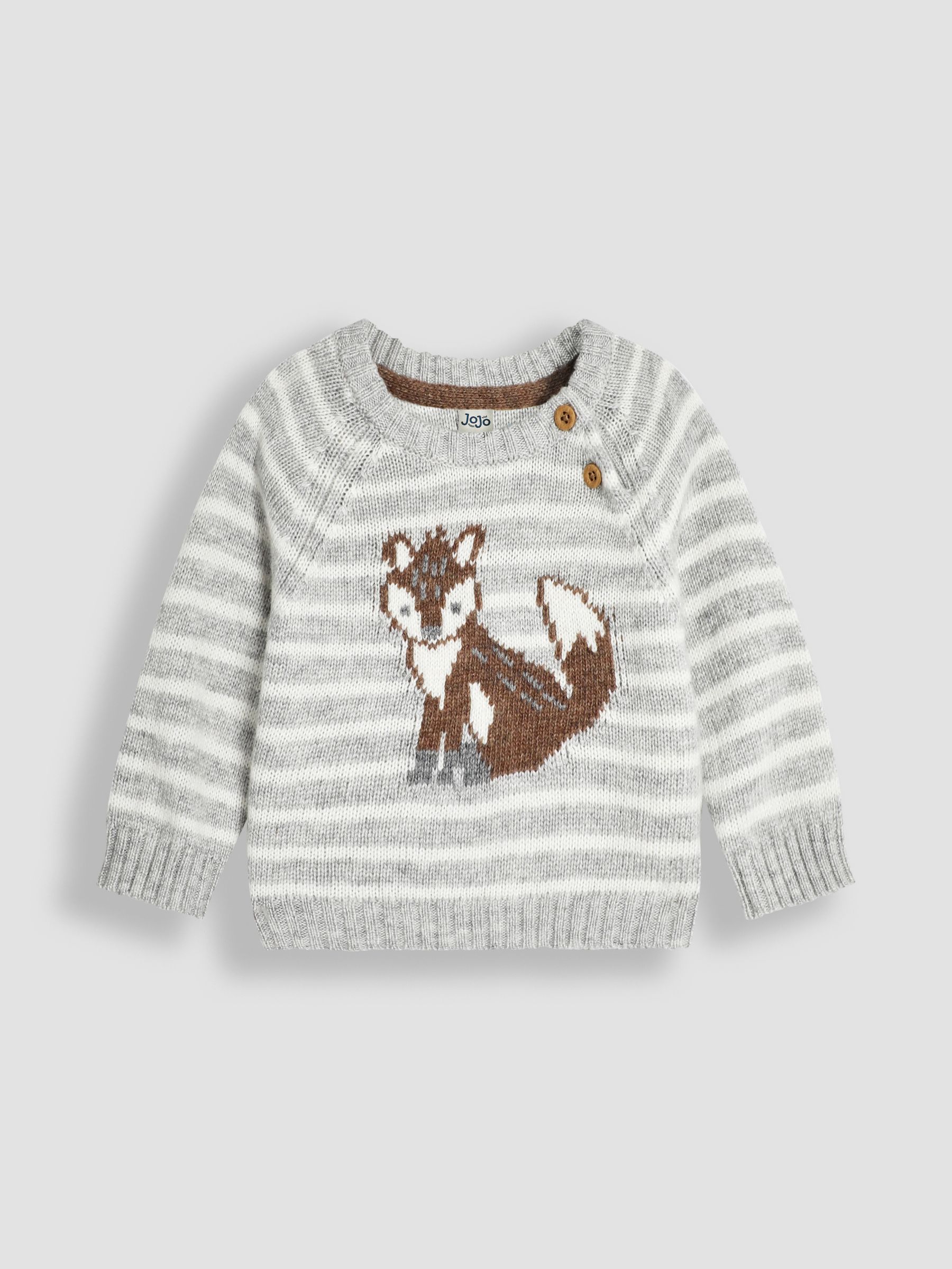 Marl Grey Knitted Fox Jumper & Leggings Set - Image 2 of 5