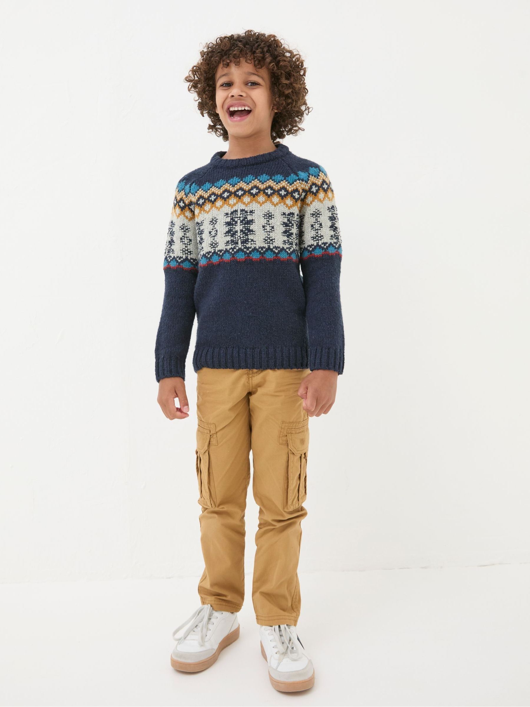 Blue Fair Isle Yoke Jumper - Image 2 of 6