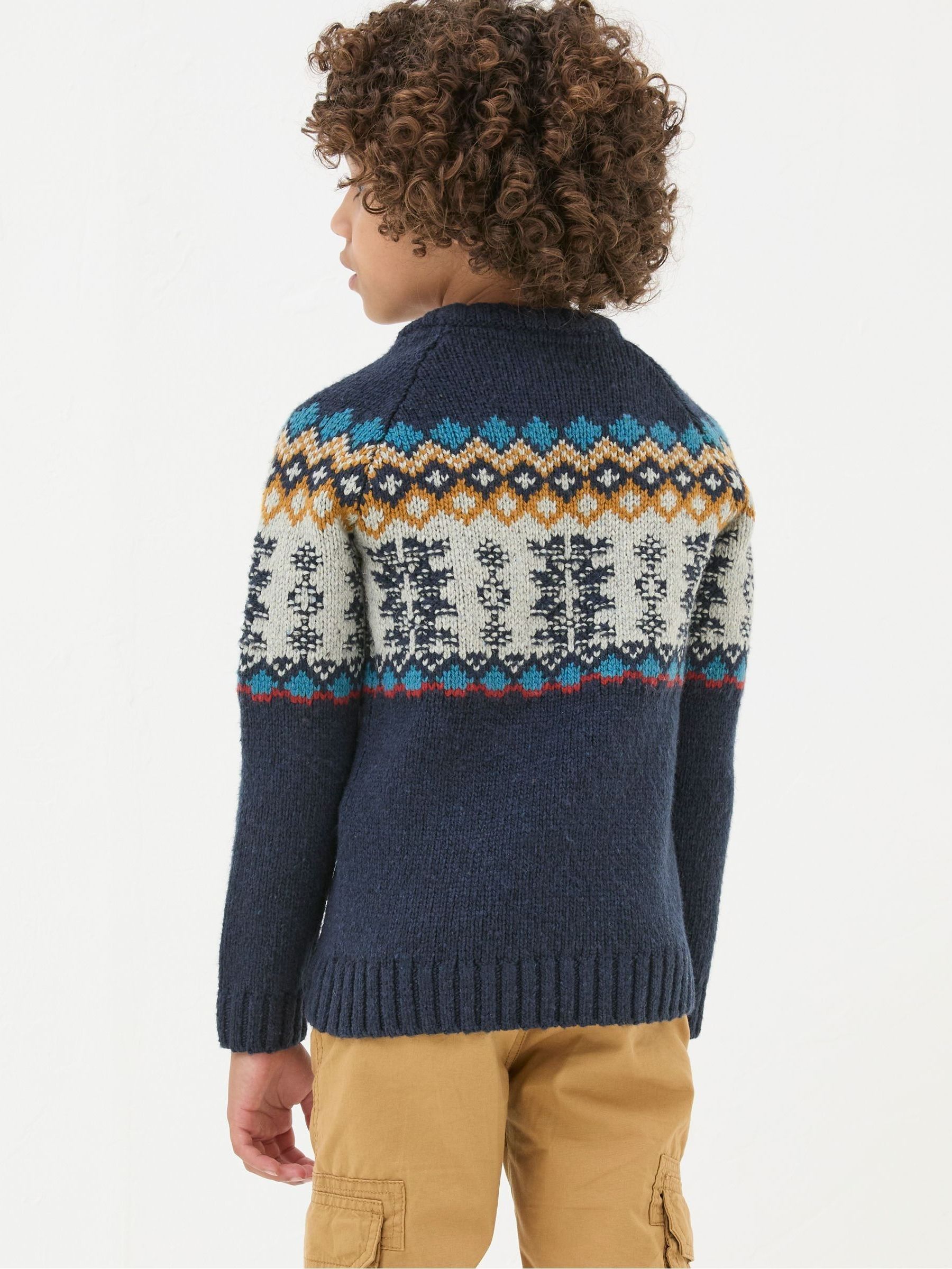 Blue Fair Isle Yoke Jumper - Image 3 of 6