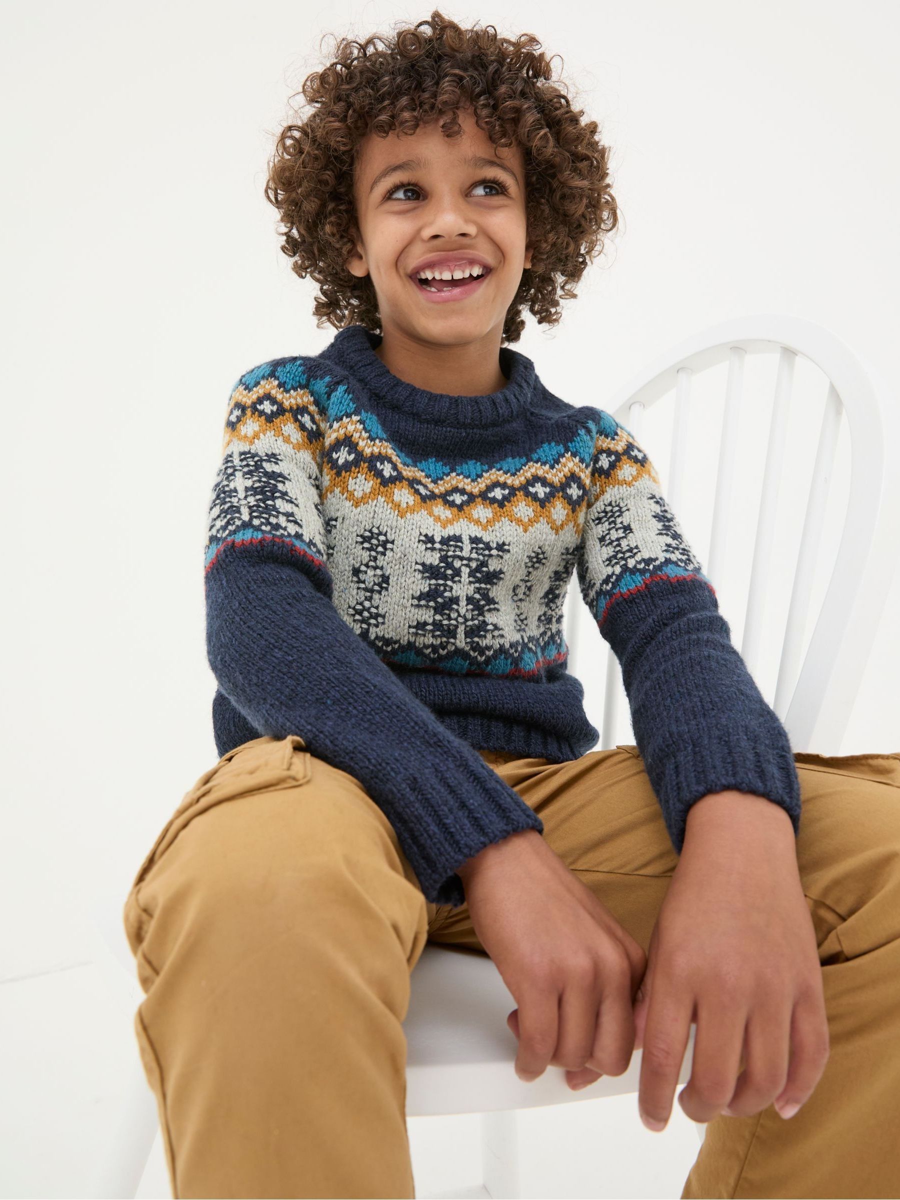 Blue Fair Isle Yoke Jumper - Image 4 of 6