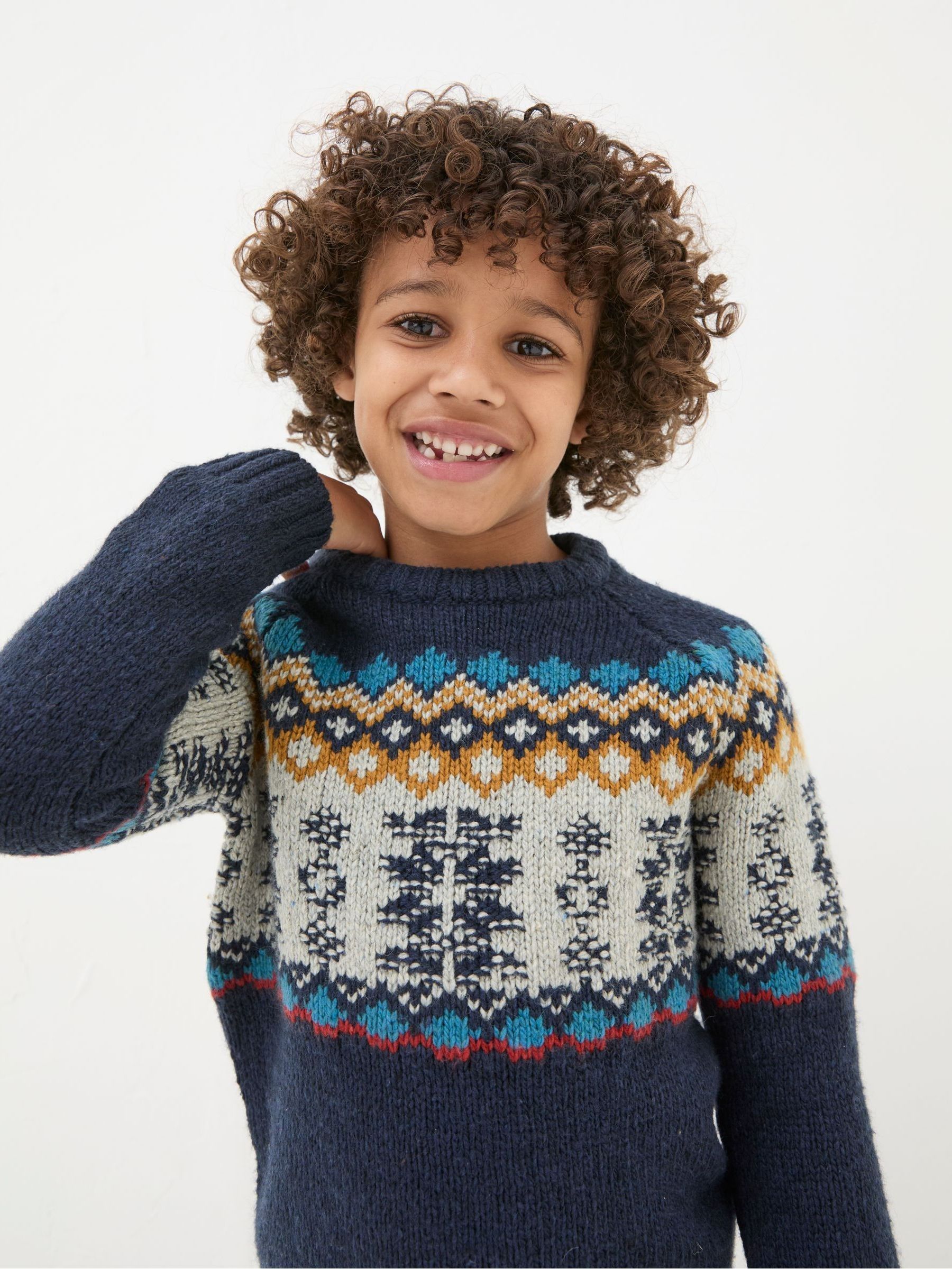 Blue Fair Isle Yoke Jumper - Image 5 of 6