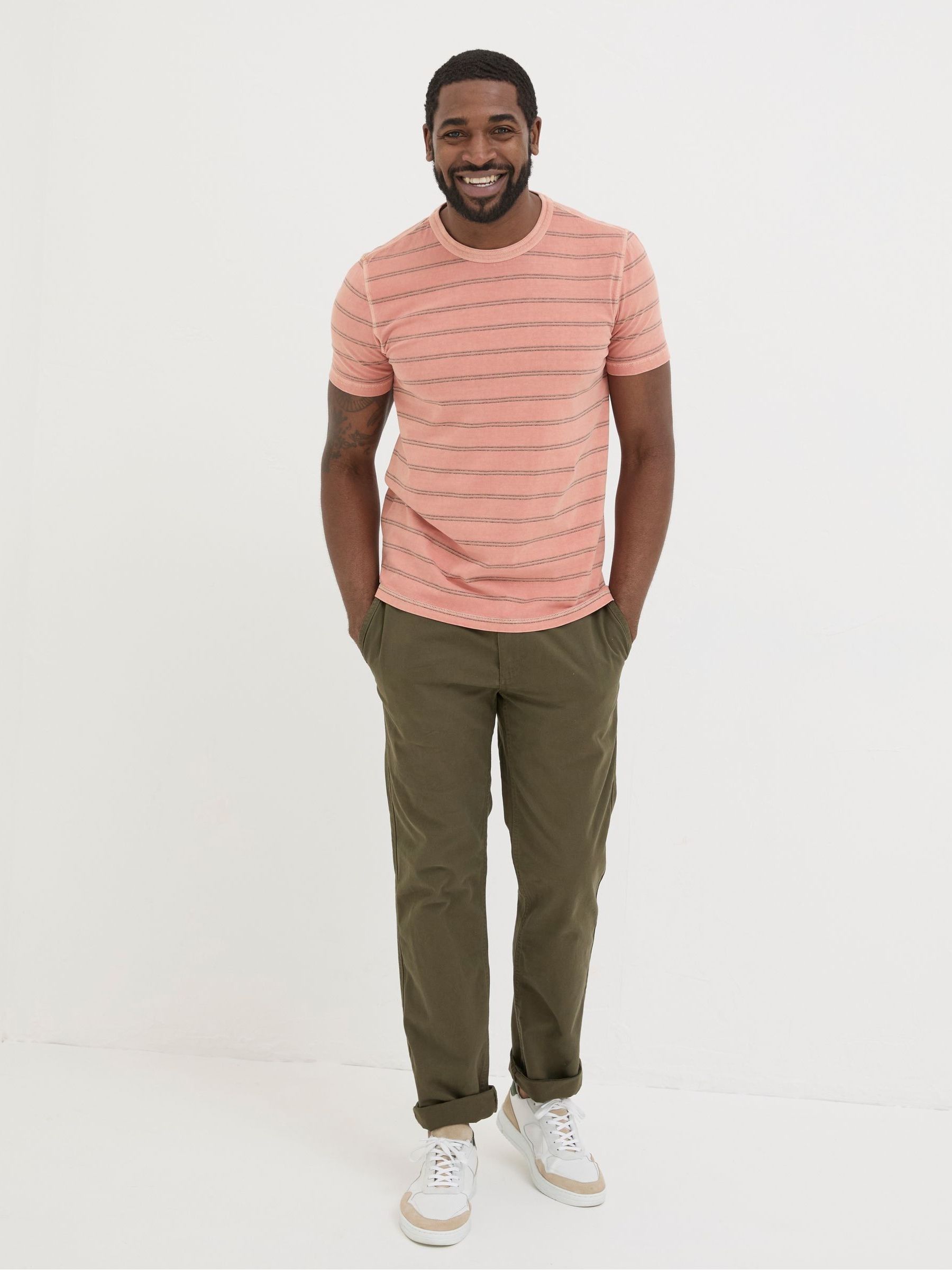 Ellesmere Orange Stripe T-Shirt - Image 4 of 6
