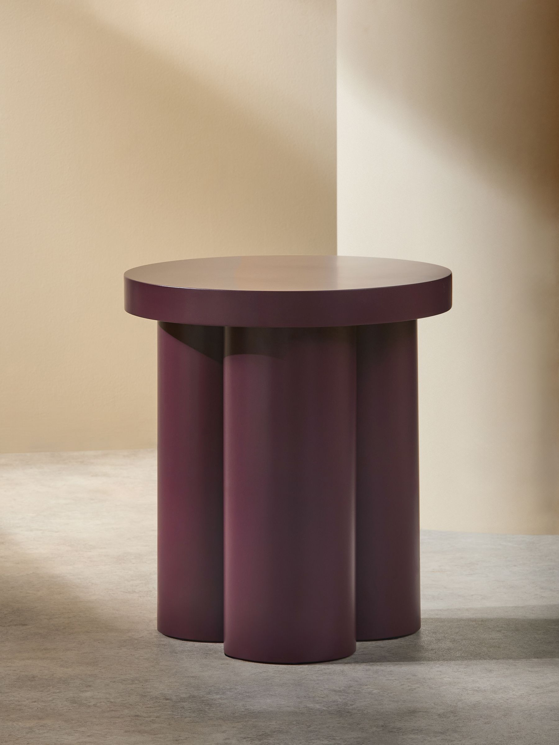 Lacey Side Table in Maroon Red - Image 2 of 3