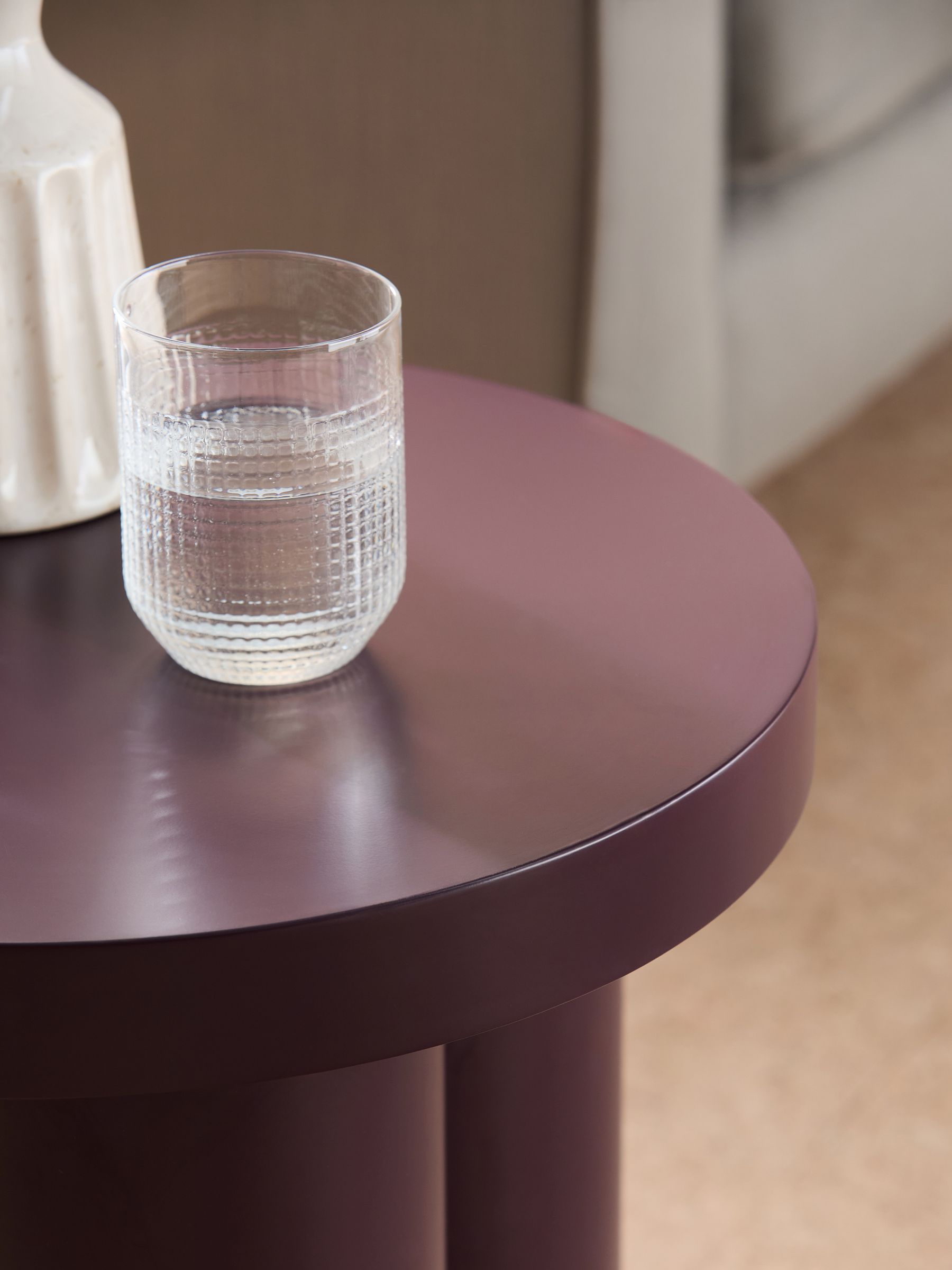 Lacey Side Table in Maroon Red - Image 3 of 3