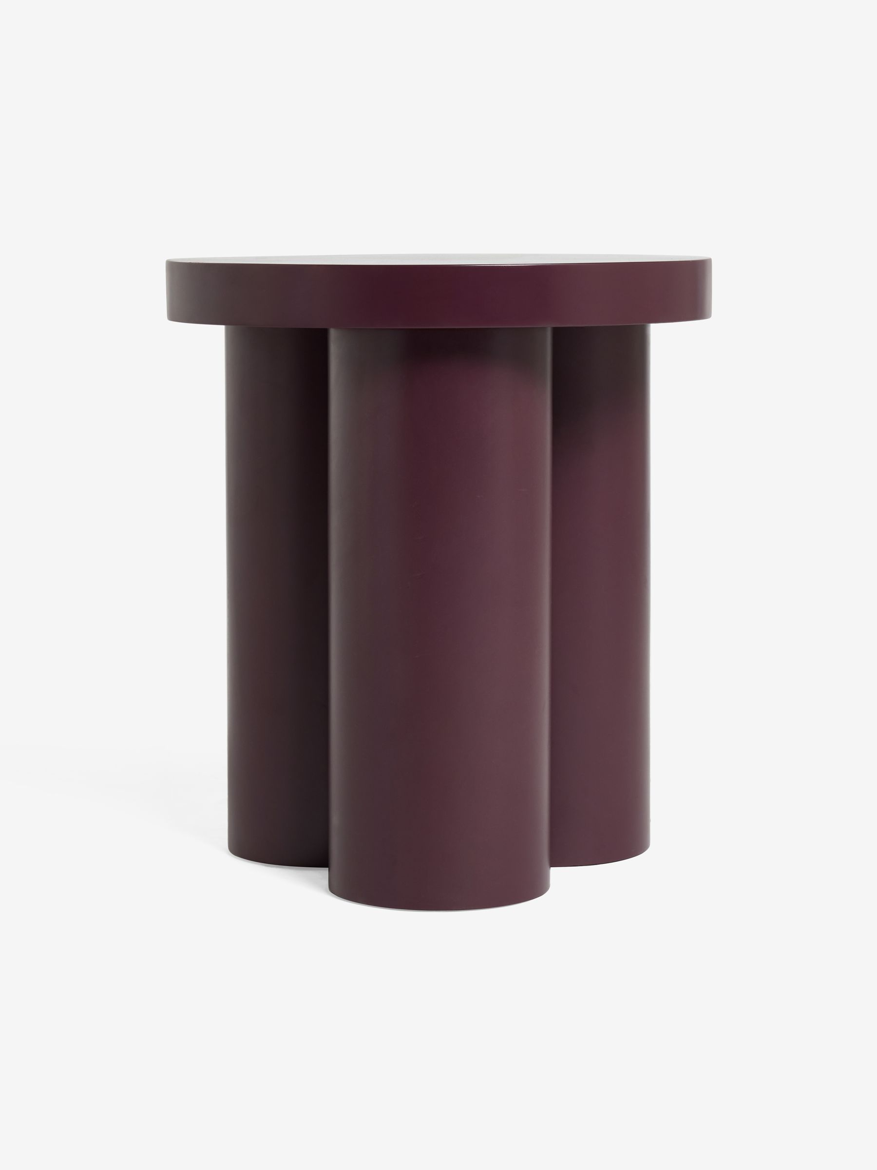Lacey Side Table in Maroon Red - Image 5 of 5