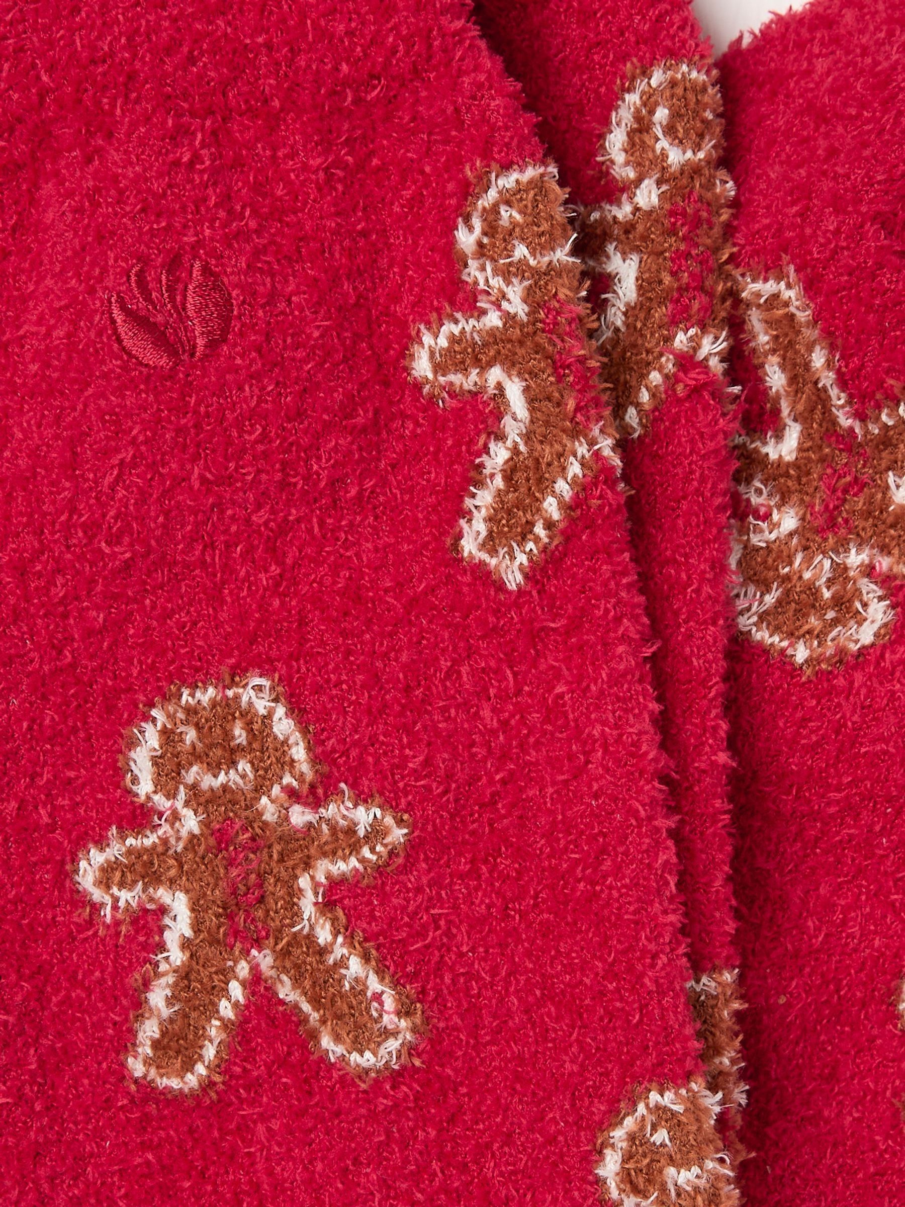 Red M Gingerbread Cosy Socks - Image 2 of 2