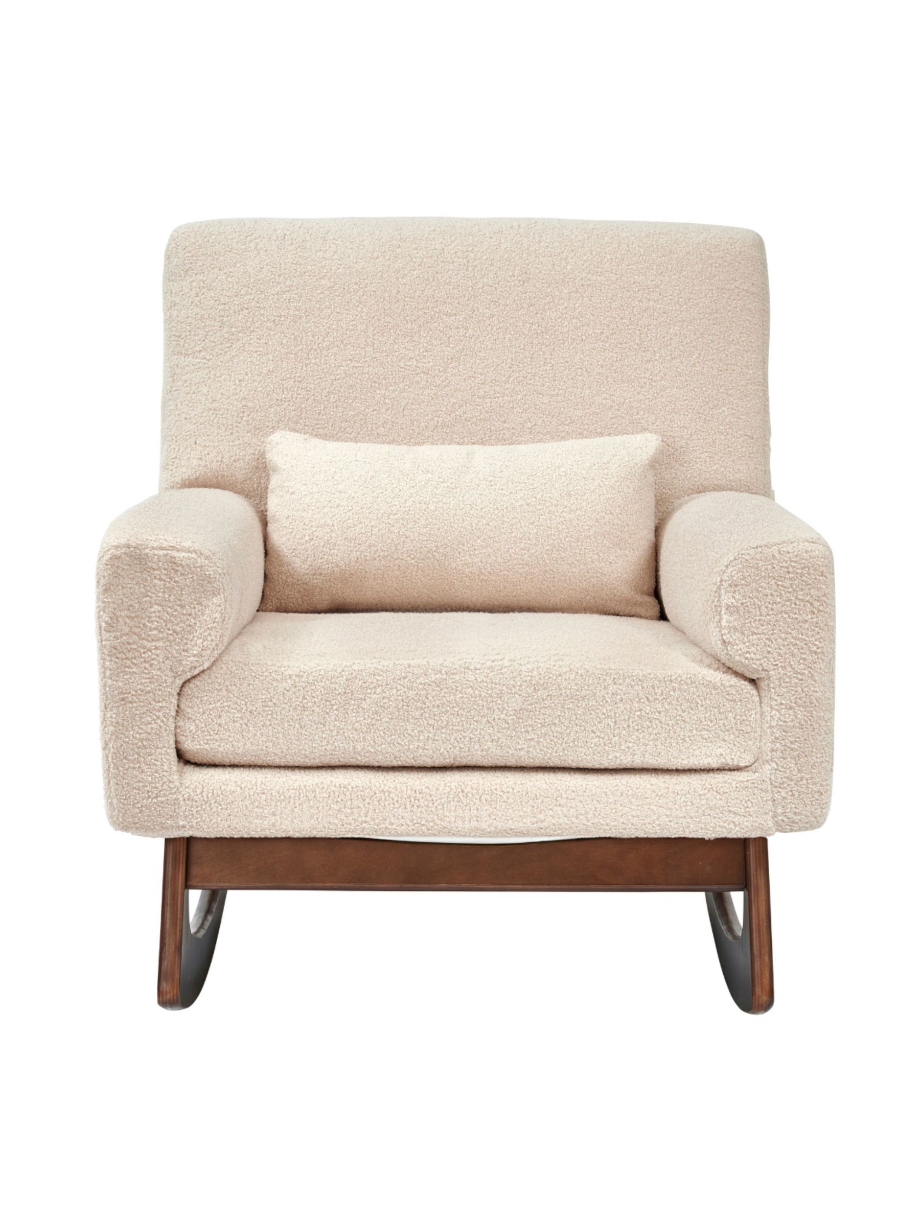 Gaia Baby Biscuit Serena Nursing Rocking Chair with Walnut Legs and Footstool - Image 5 of 6