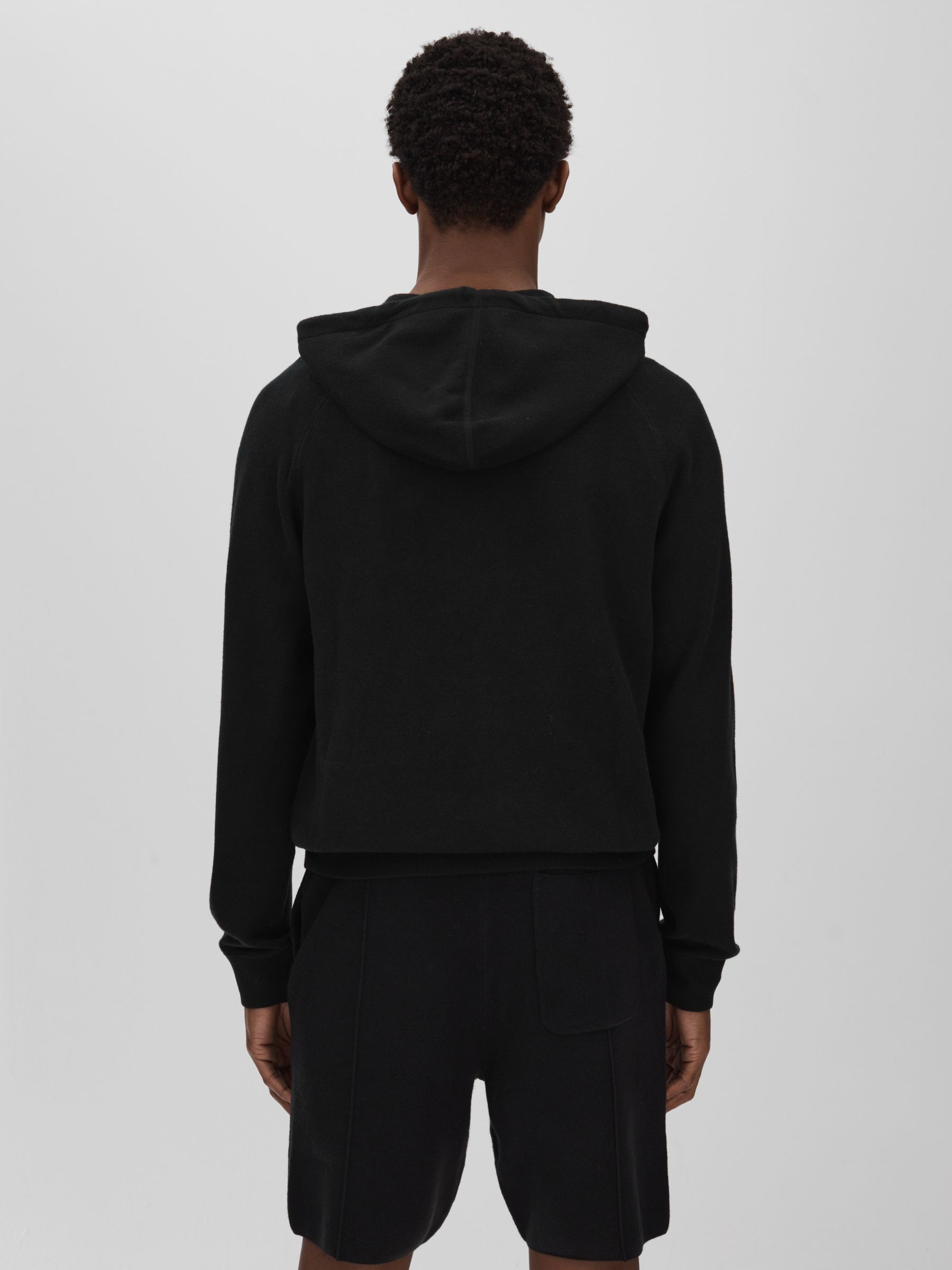 Drawstring Hoodie in Black - image 4