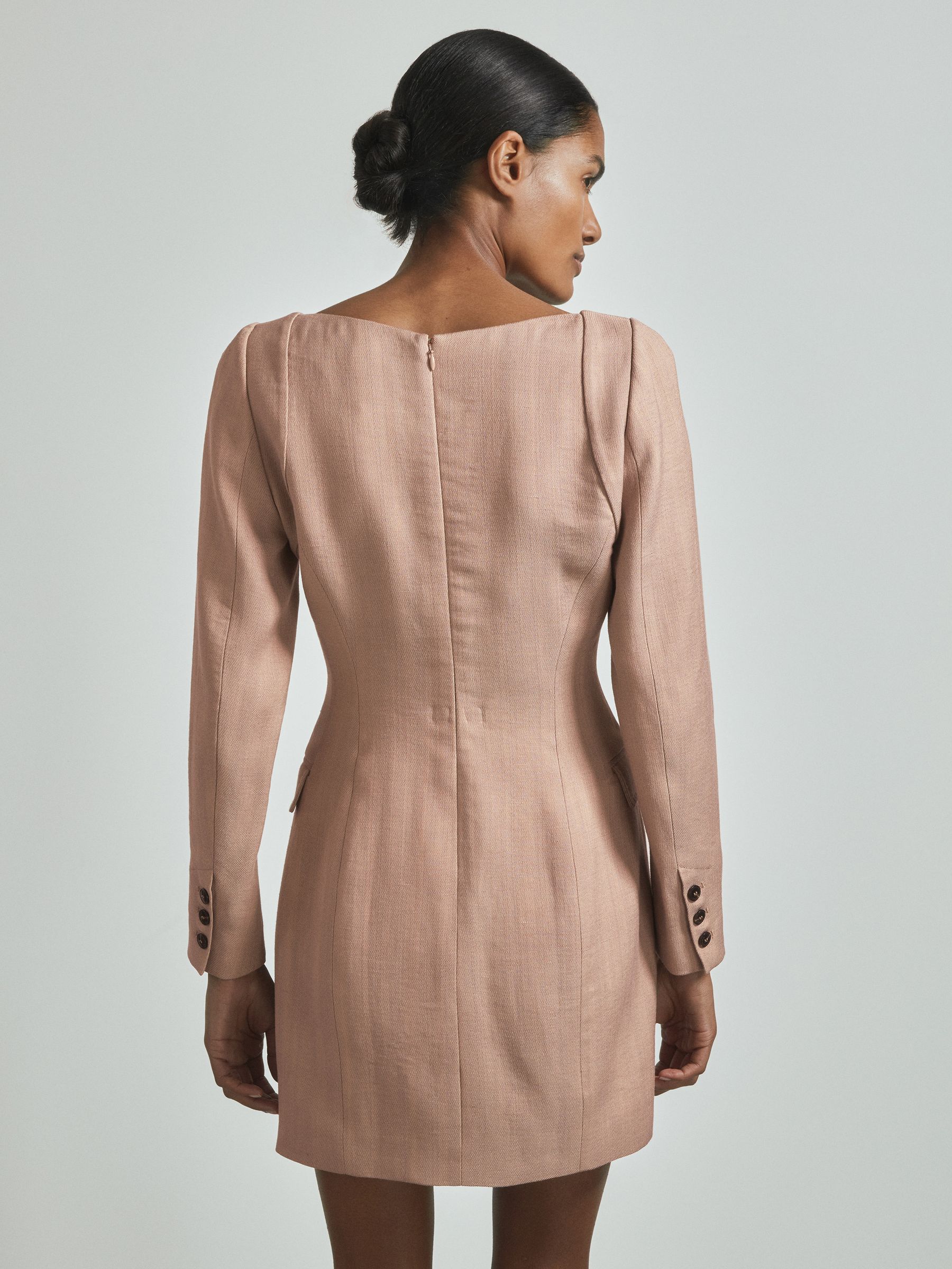 Atelier Tailored Mini Dress in Pink - Image 4 of 7