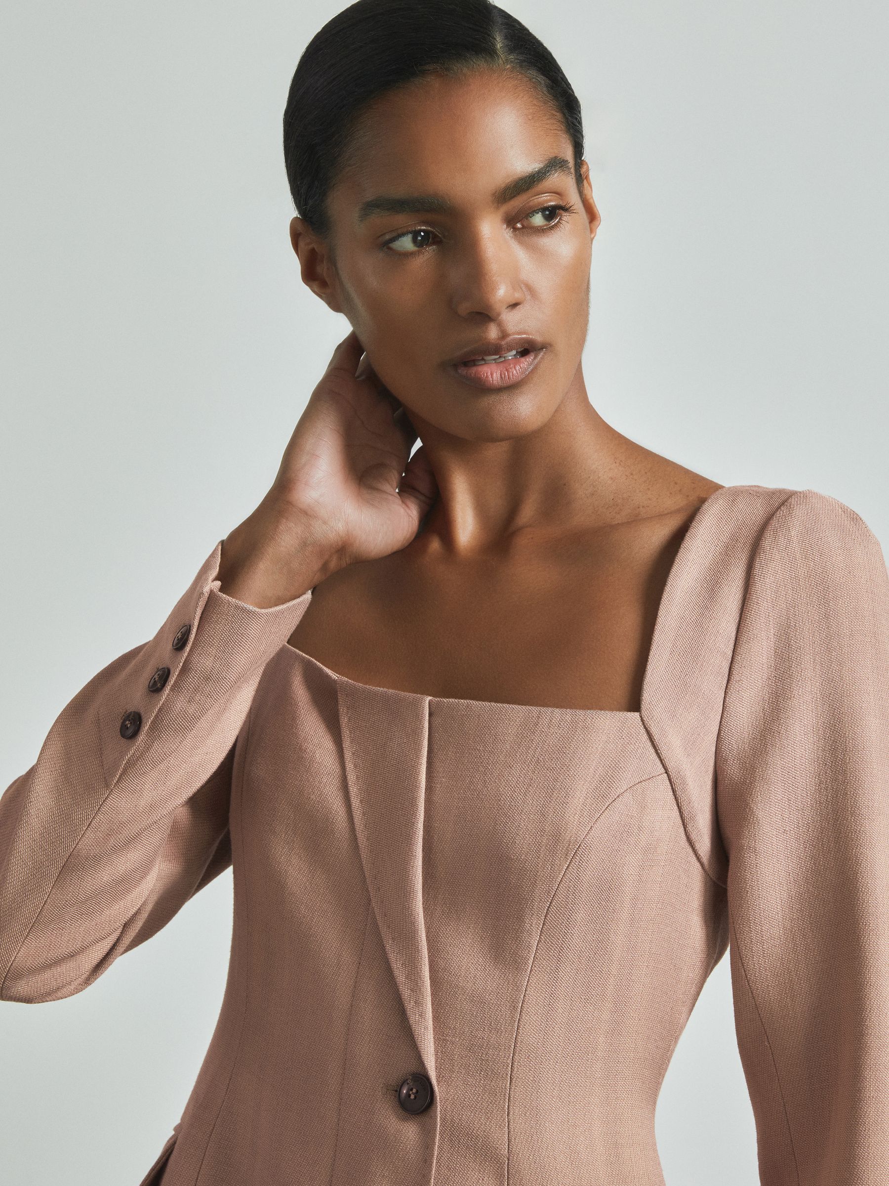 Atelier Tailored Mini Dress in Pink - Image 5 of 7