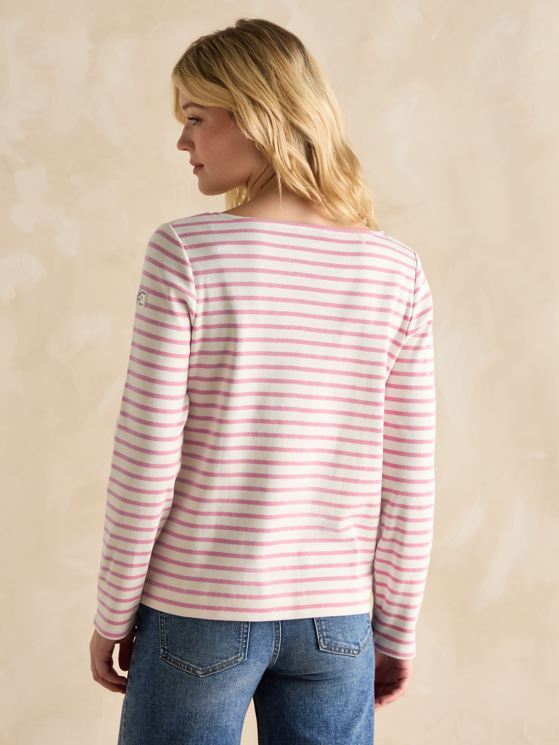 Harbour Lilac/White Boat Neck Breton Top - Image 2 of 5