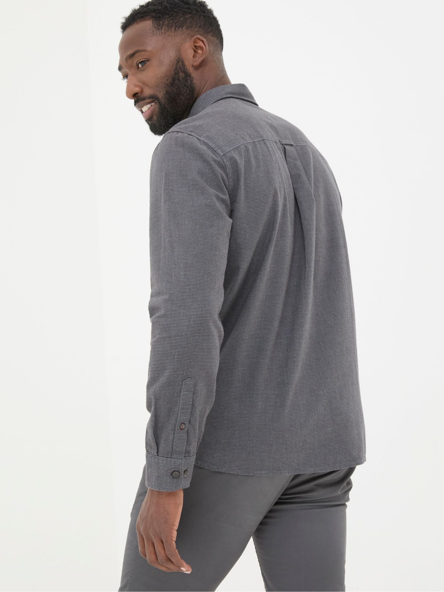 Dark Grey Tadlow Puppytooth Shirt - Image 2 of 6