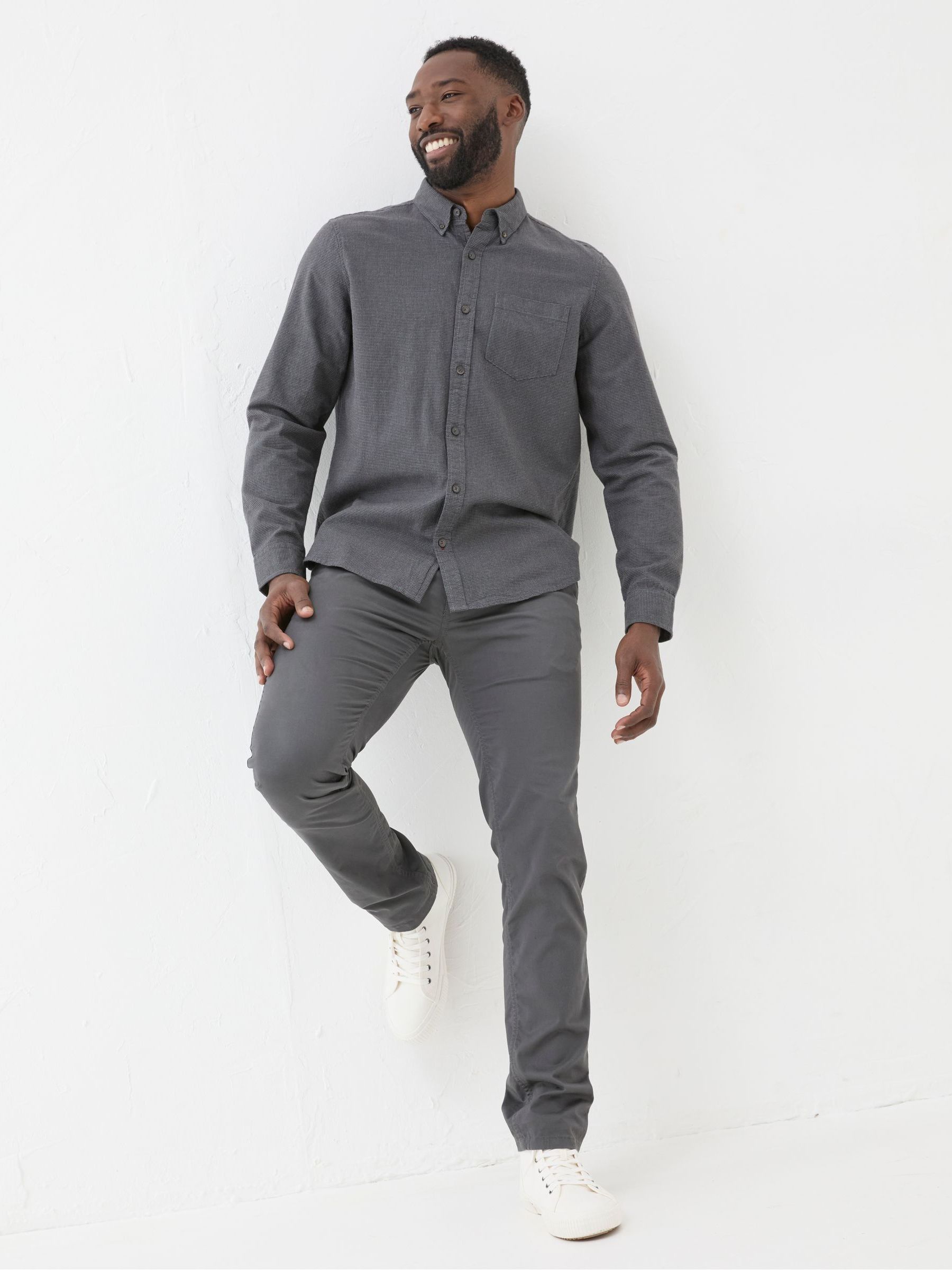 Dark Grey Tadlow Puppytooth Shirt - Image 3 of 6
