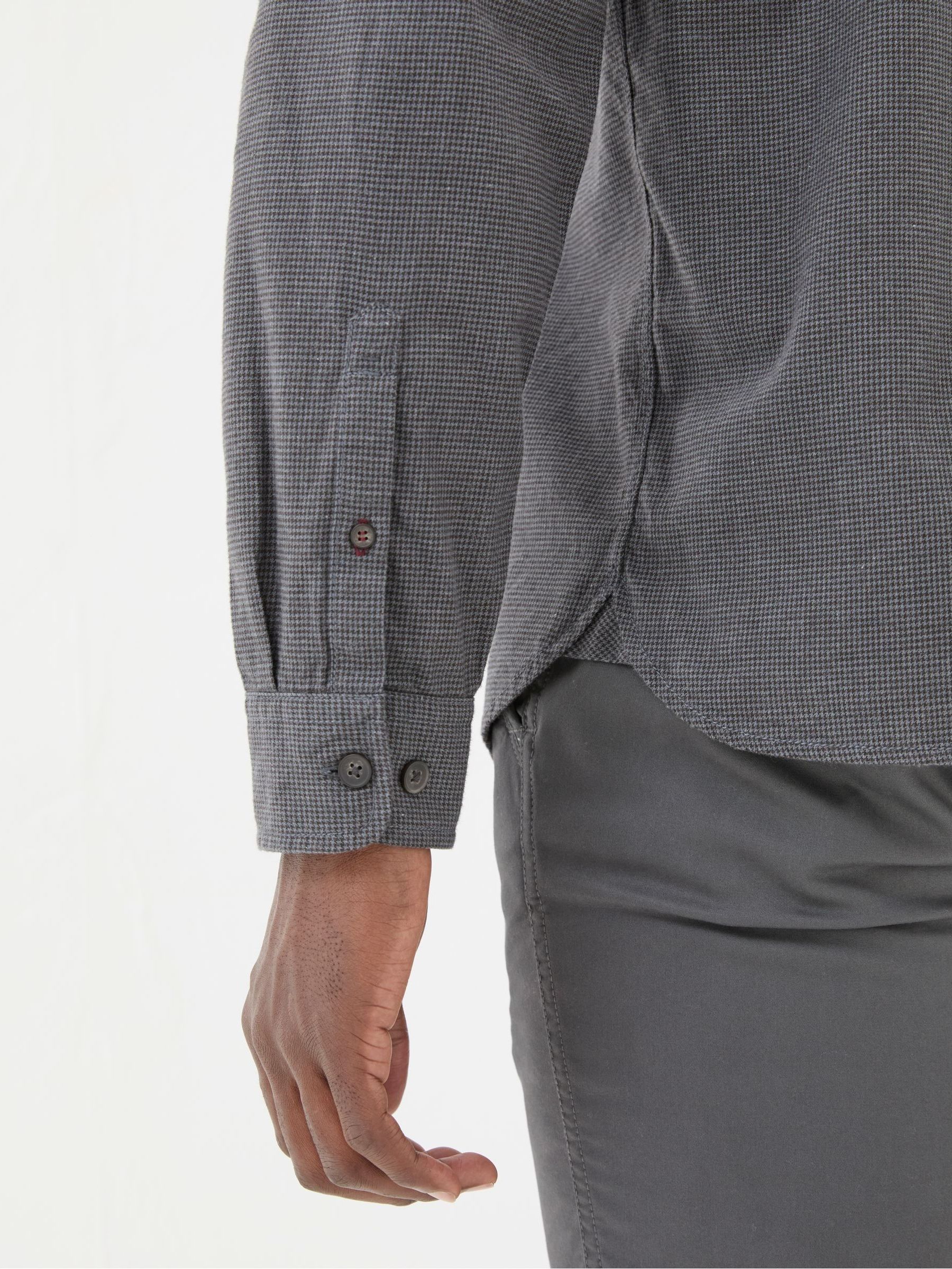 Dark Grey Tadlow Puppytooth Shirt - Image 5 of 6