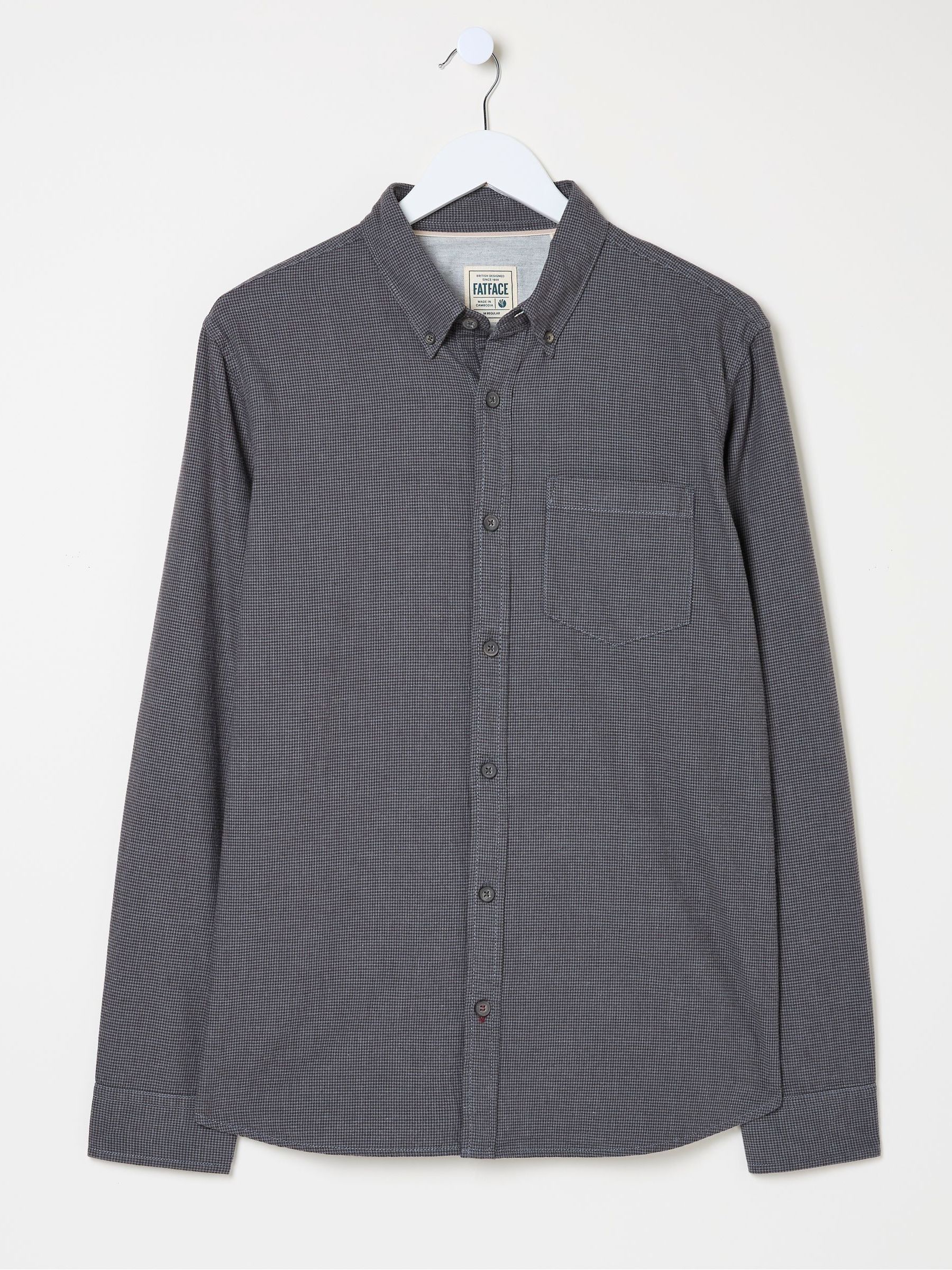 Dark Grey Tadlow Puppytooth Shirt - Image 6 of 6