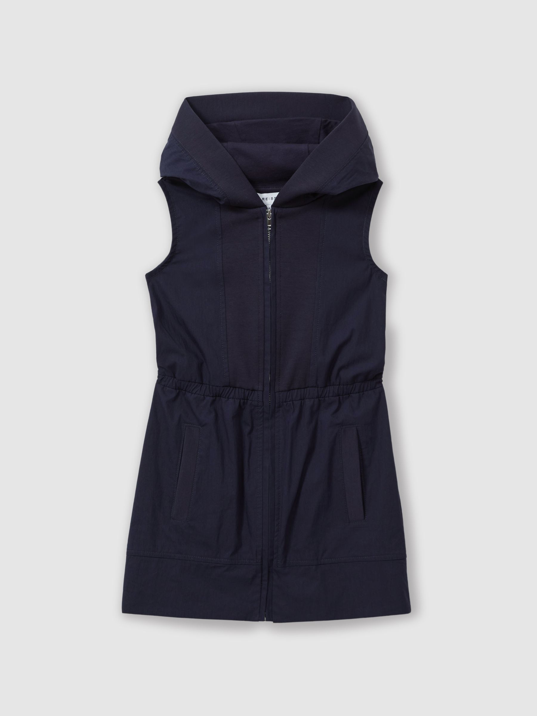 4-9 yrs Shell Hooded Dress in Navy - Image 2 of 5