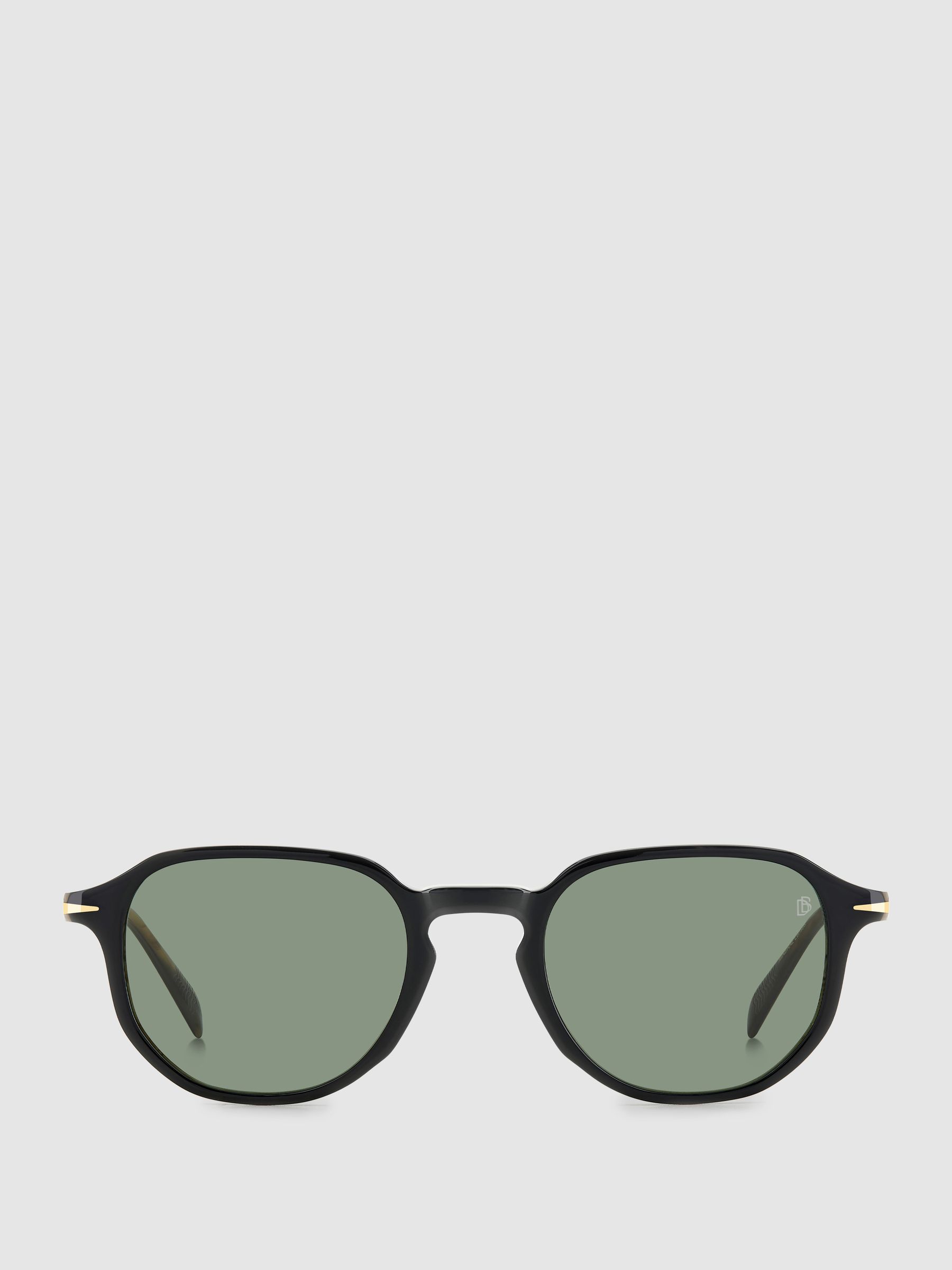 Eyewear by David Beckham Round Sunglasses in Black - Image 1 of 4 Eyewear by David Beckham Round Sunglasses in Black - Image 1 of 4