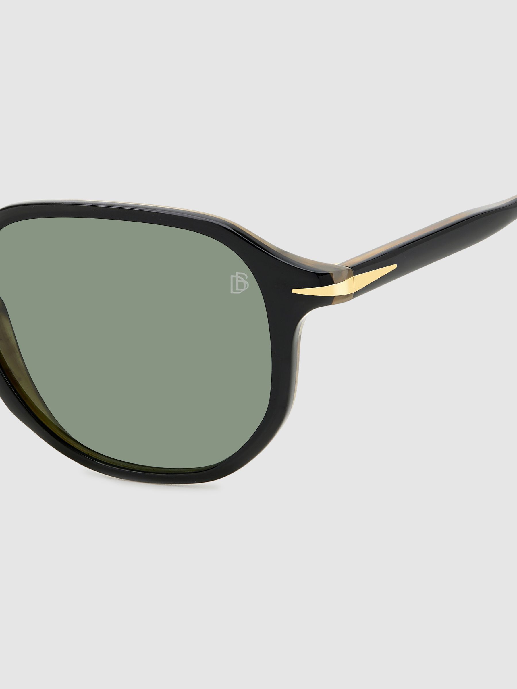 Eyewear by David Beckham Round Sunglasses in Black - Image 4 of 4