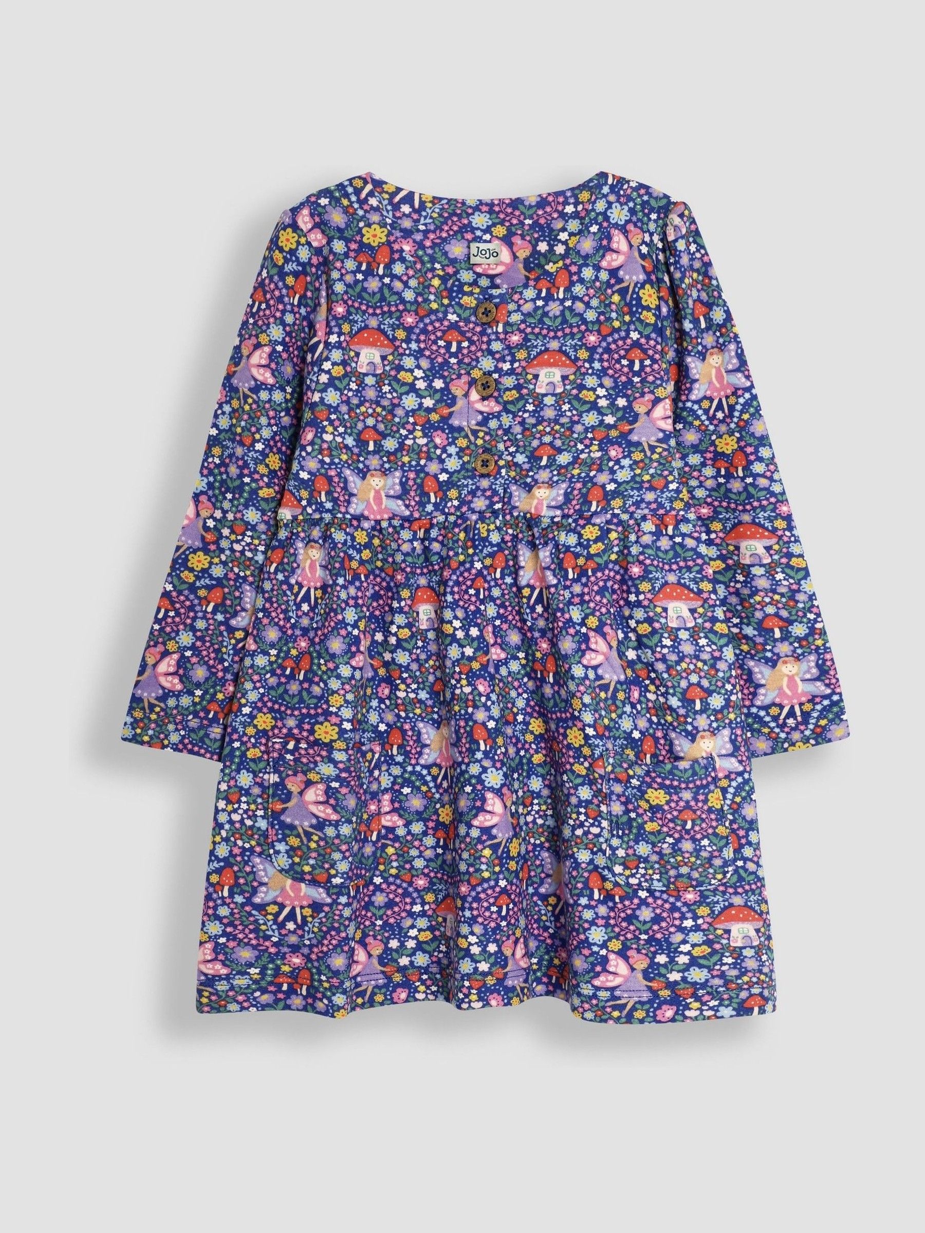 Cornflower Toadstool Floral Button Front Dress - Image 1 of 3