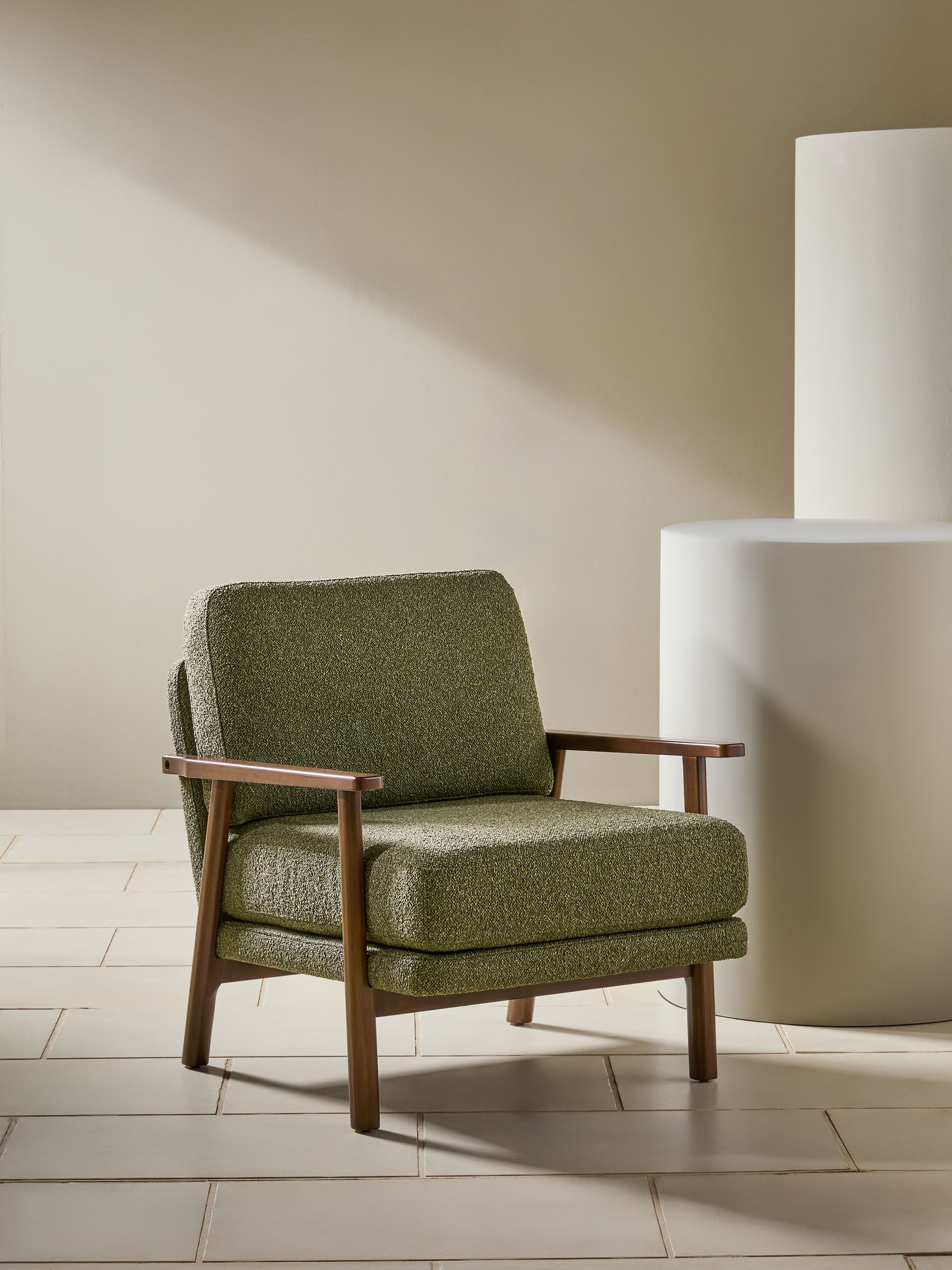 Lars Accent Chair in Forrest Green Pax Boucle - Image 2 of 5