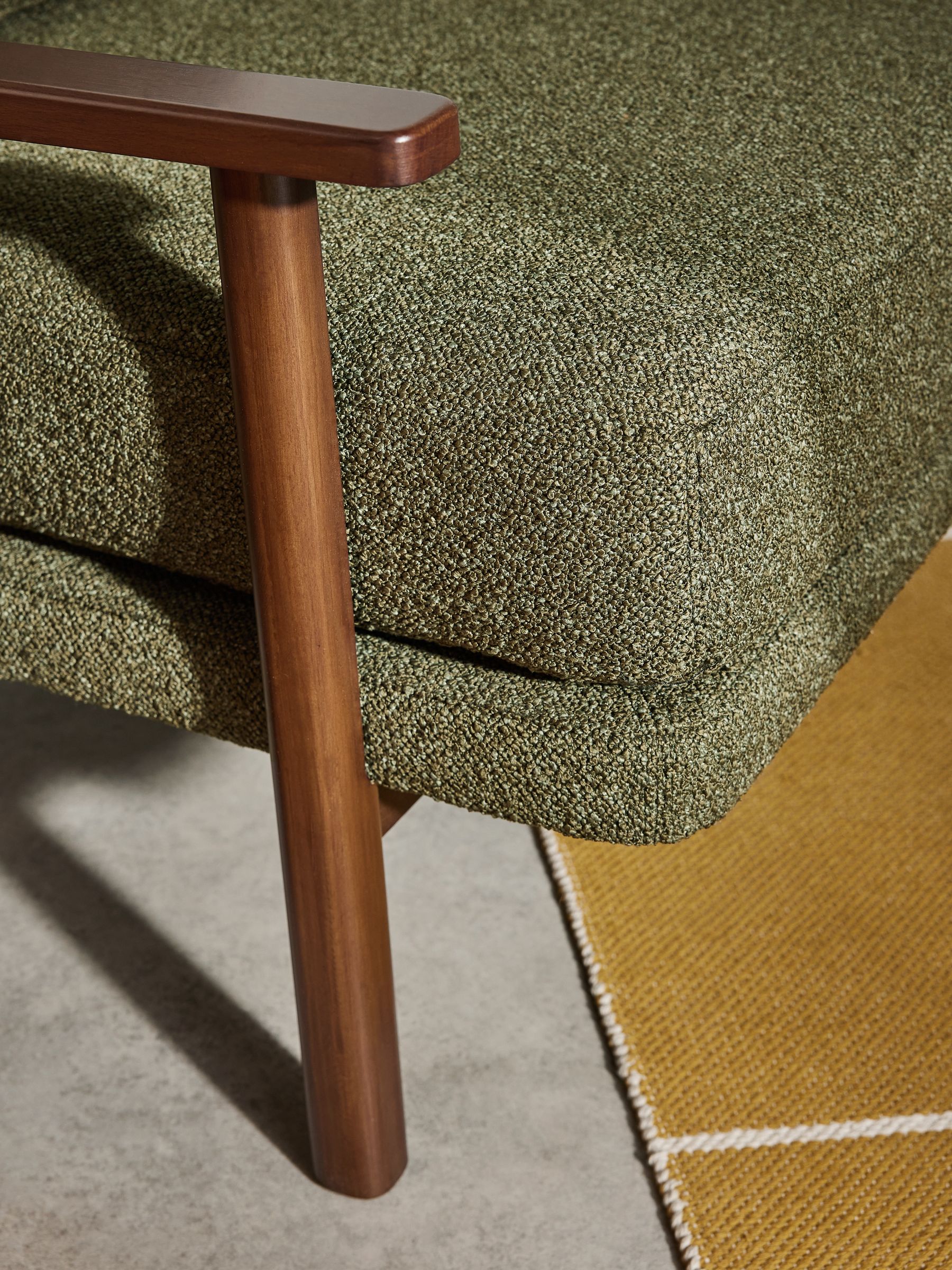 Lars Accent Chair in Forrest Green Pax Boucle - Image 3 of 5