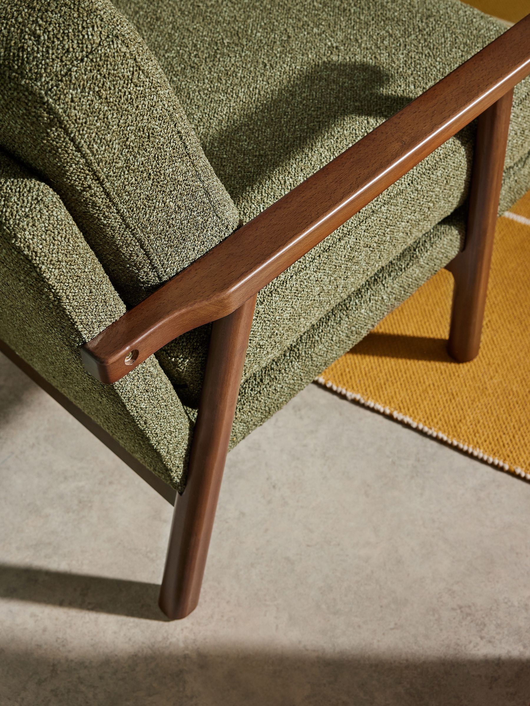 Lars Accent Chair in Forrest Green Pax Boucle - Image 4 of 5