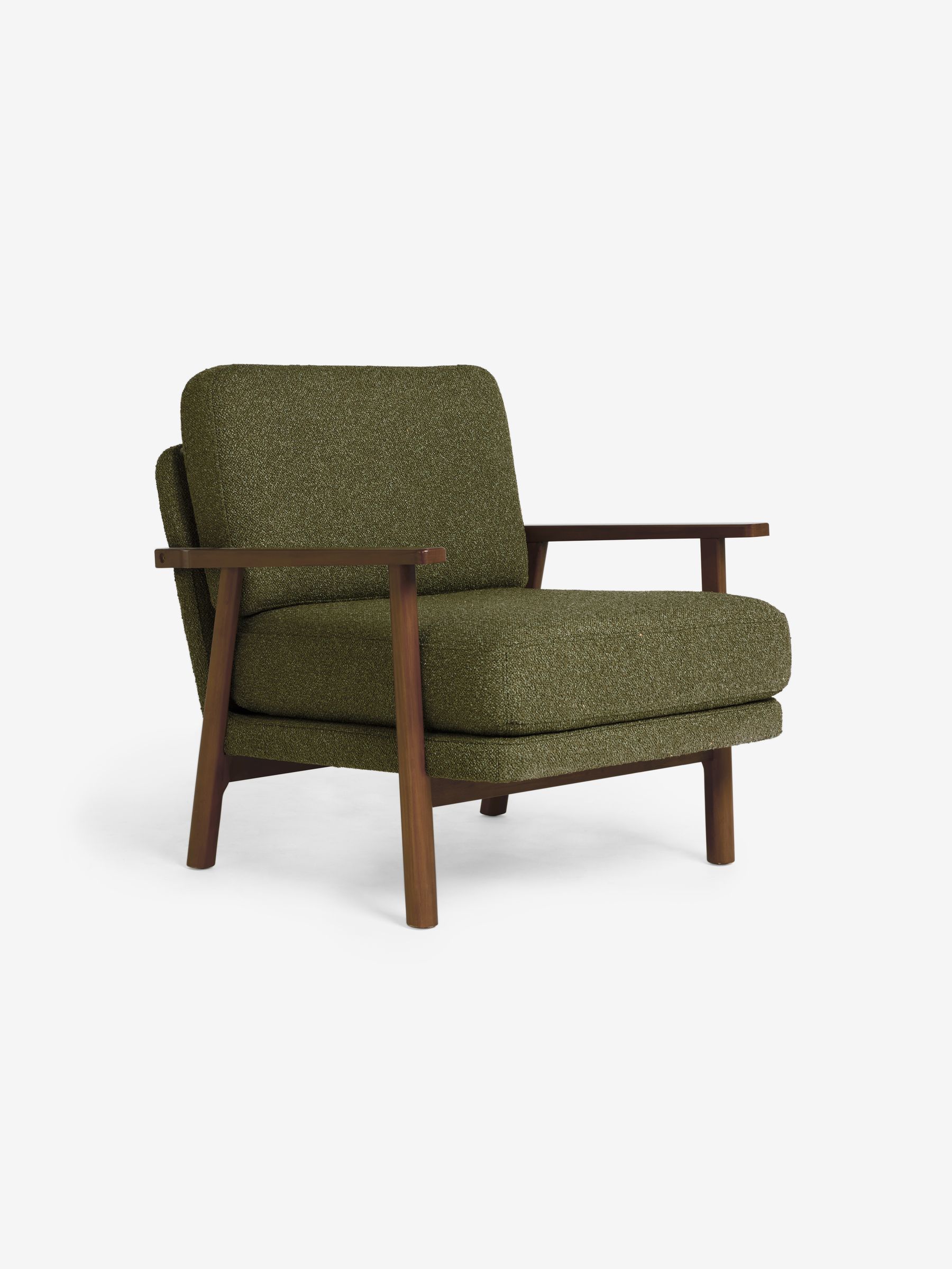 Lars Accent Chair in Forrest Green Pax Boucle | Made