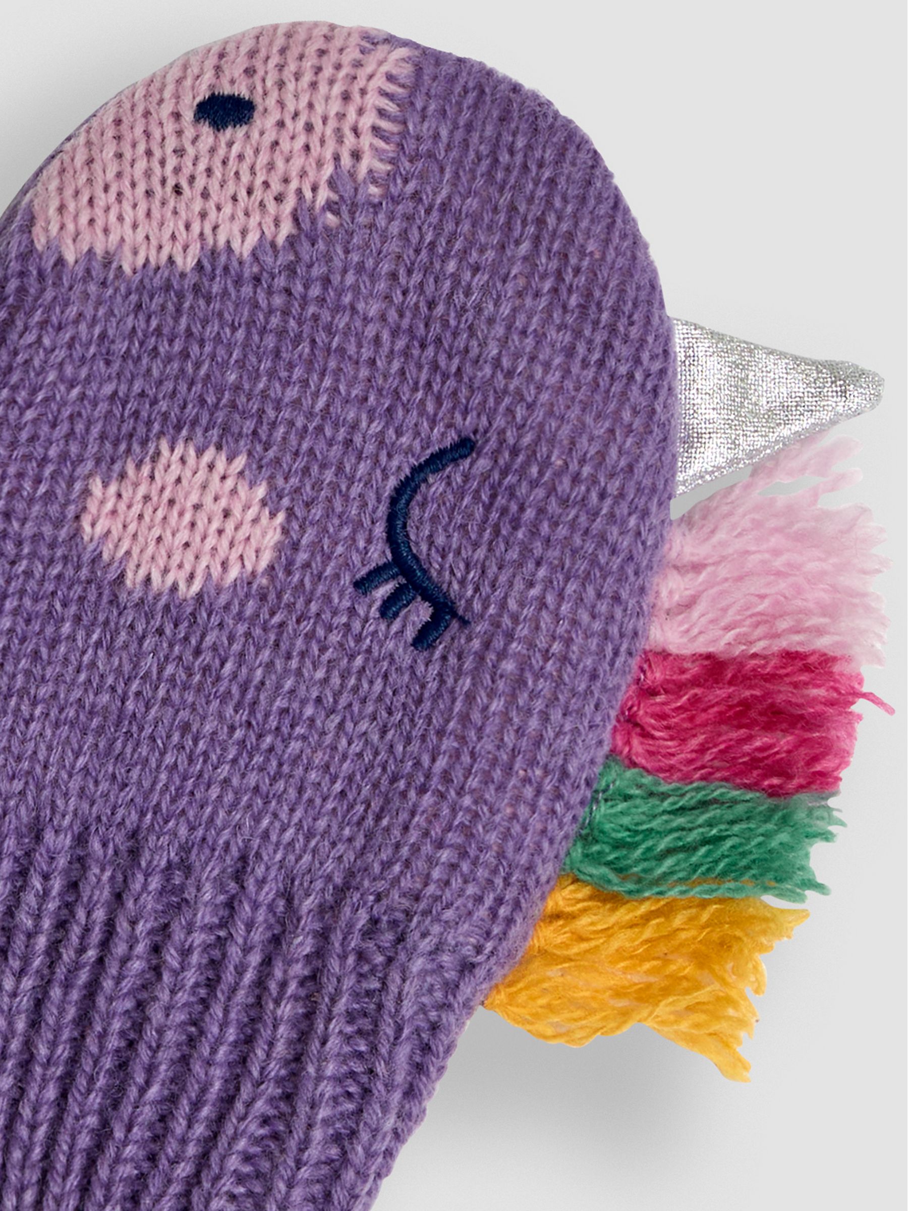 Lilac Unicorn Novelty Mittens - Image 3 of 3