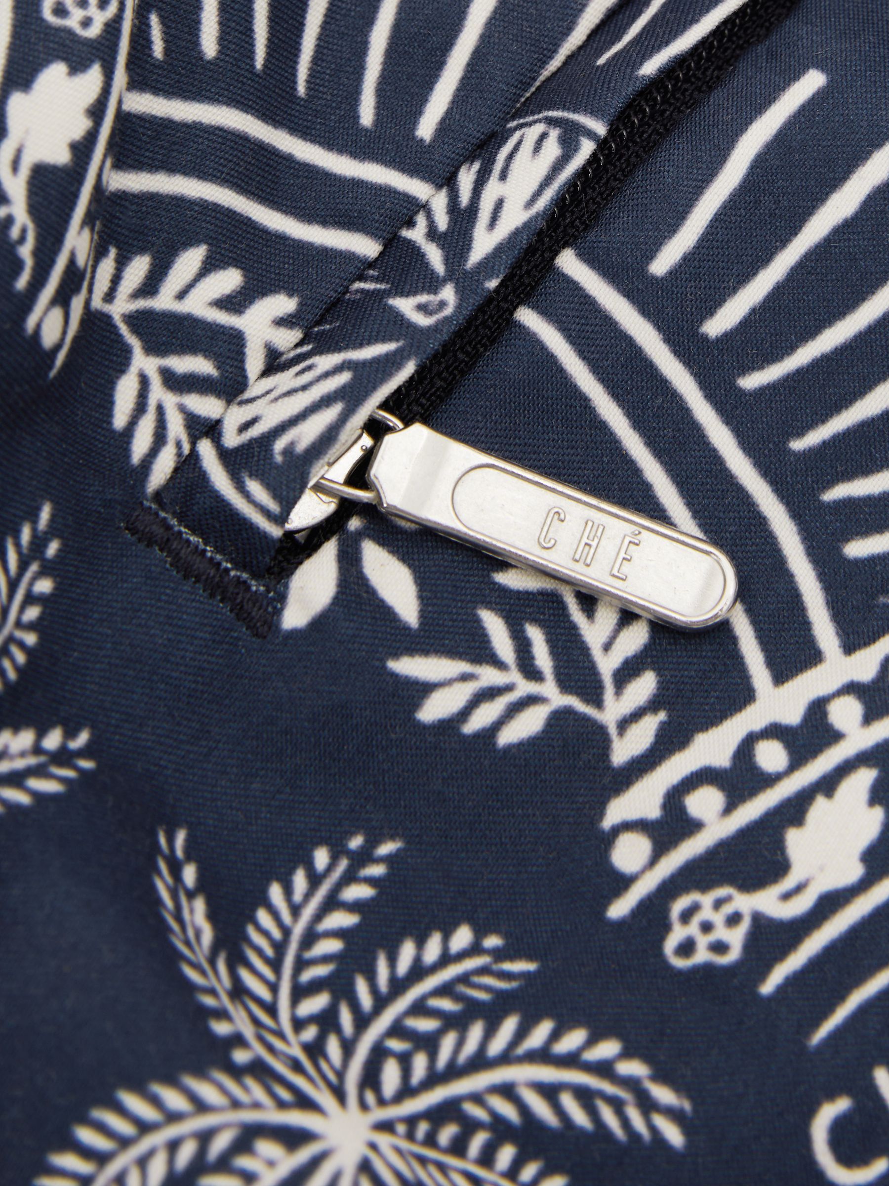 Ché Printed Elasticated Waist Swim Shorts in Navy/White - Image 5 of 5