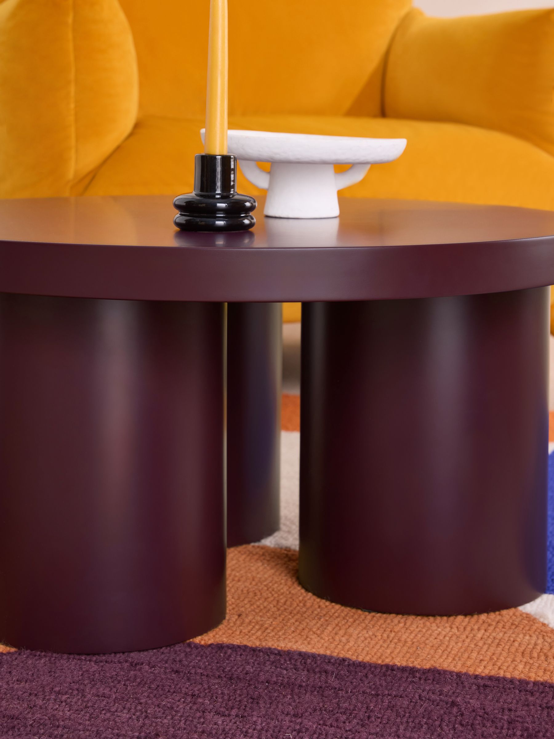 Lacey Coffee Table in Maroon Red - Image 2 of 3