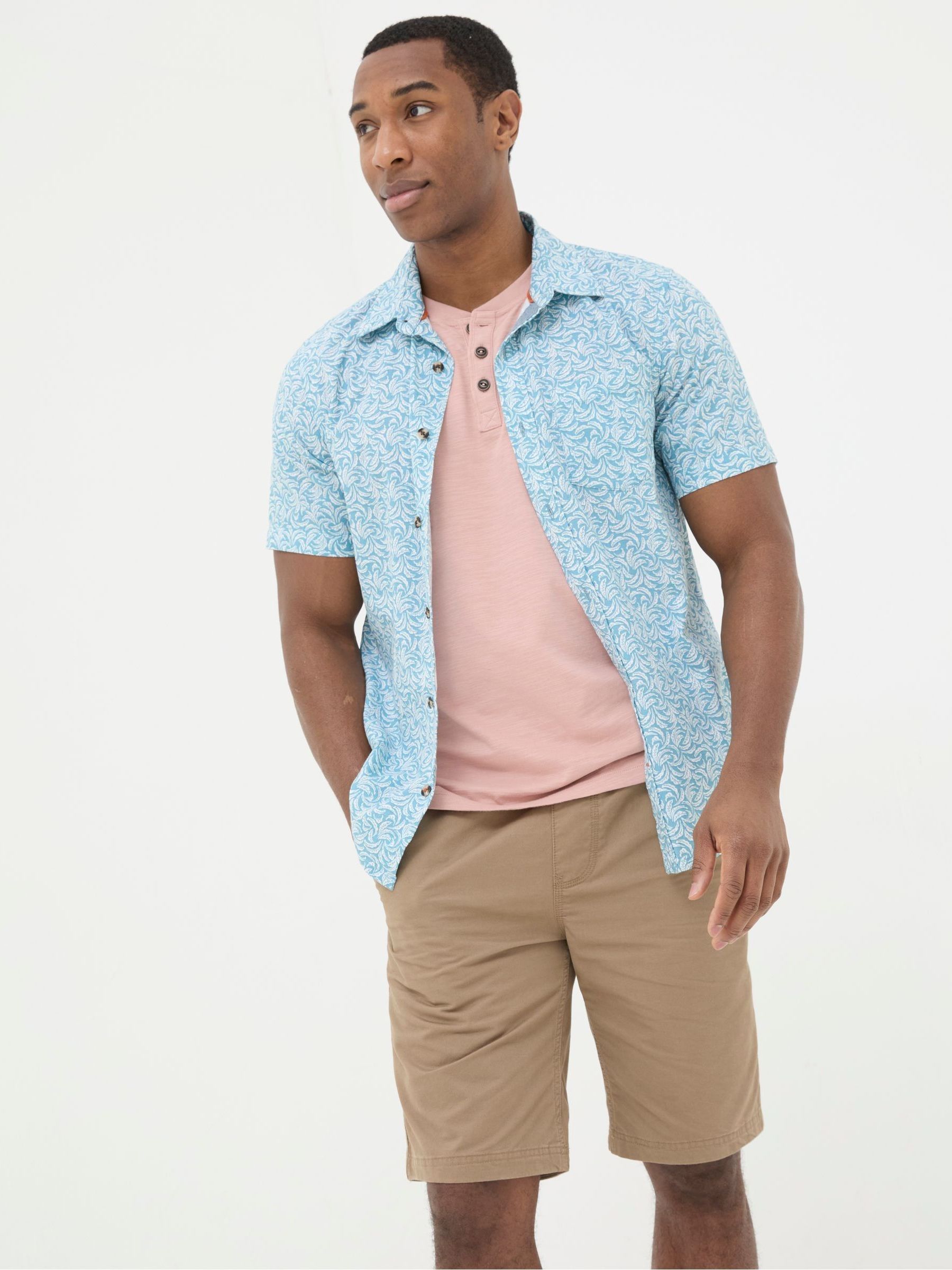 Banana Blue Leaf Print Shirt - Image 1 of 5
