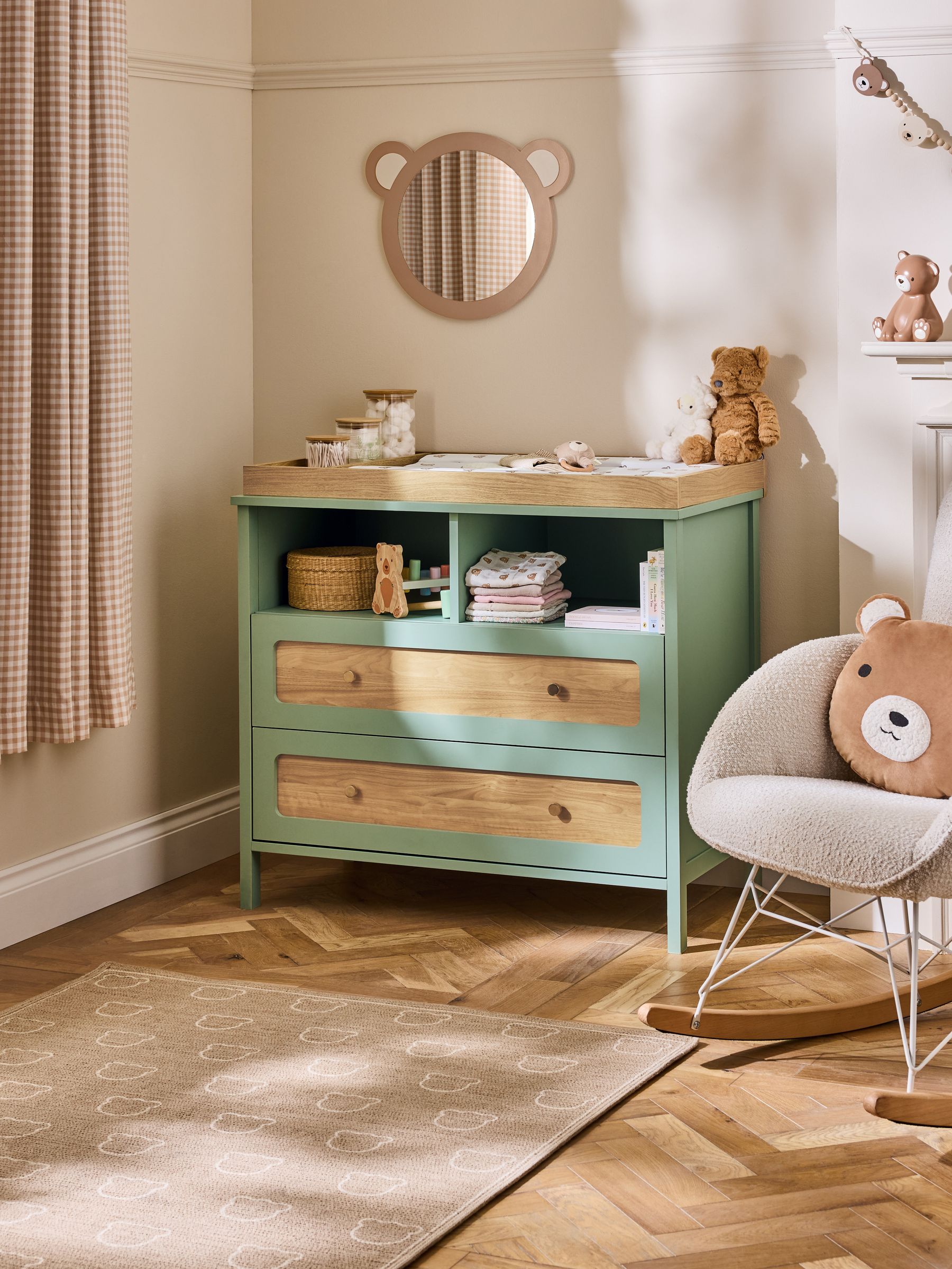 green dresser changing table Swell 6-Drawer Assembled Dresser in Cove Blue main image 1