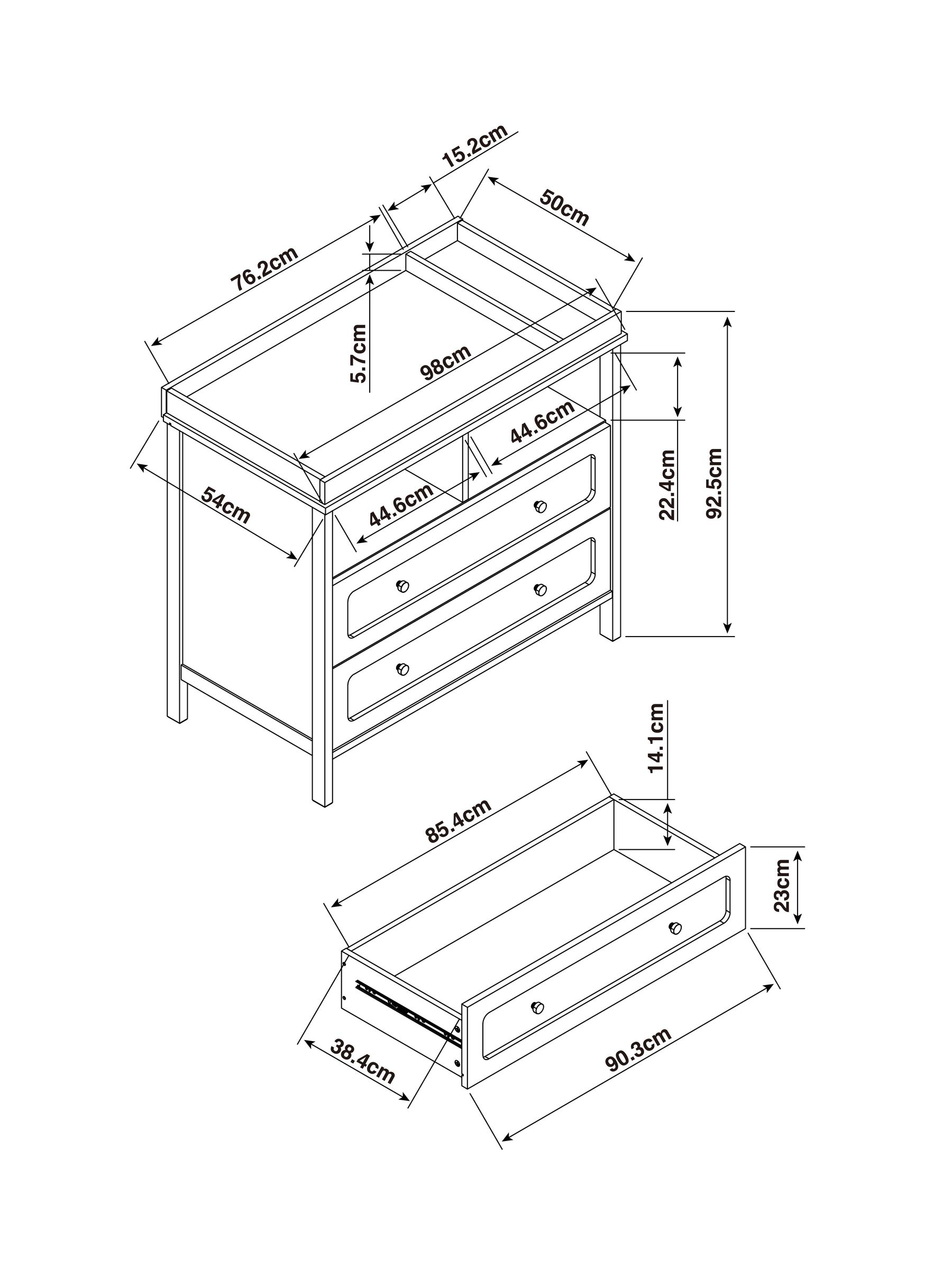Green Arden Changing Table - Image 6 of 6