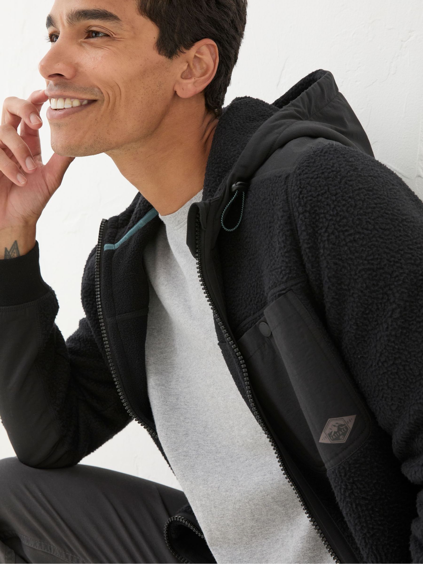 Black Dark Skies Dalton Fleece Hoodie - Image 3 of 5