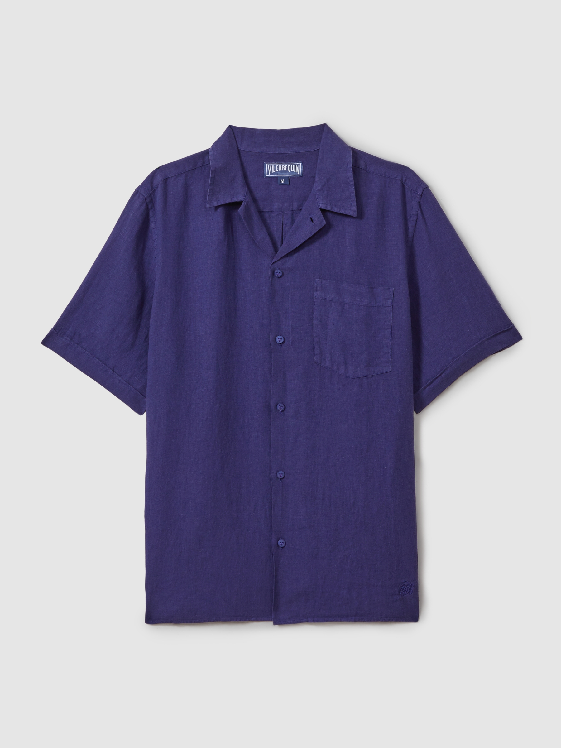 Vilebrequin Linen Shirt in Navy - Image 1 of 6