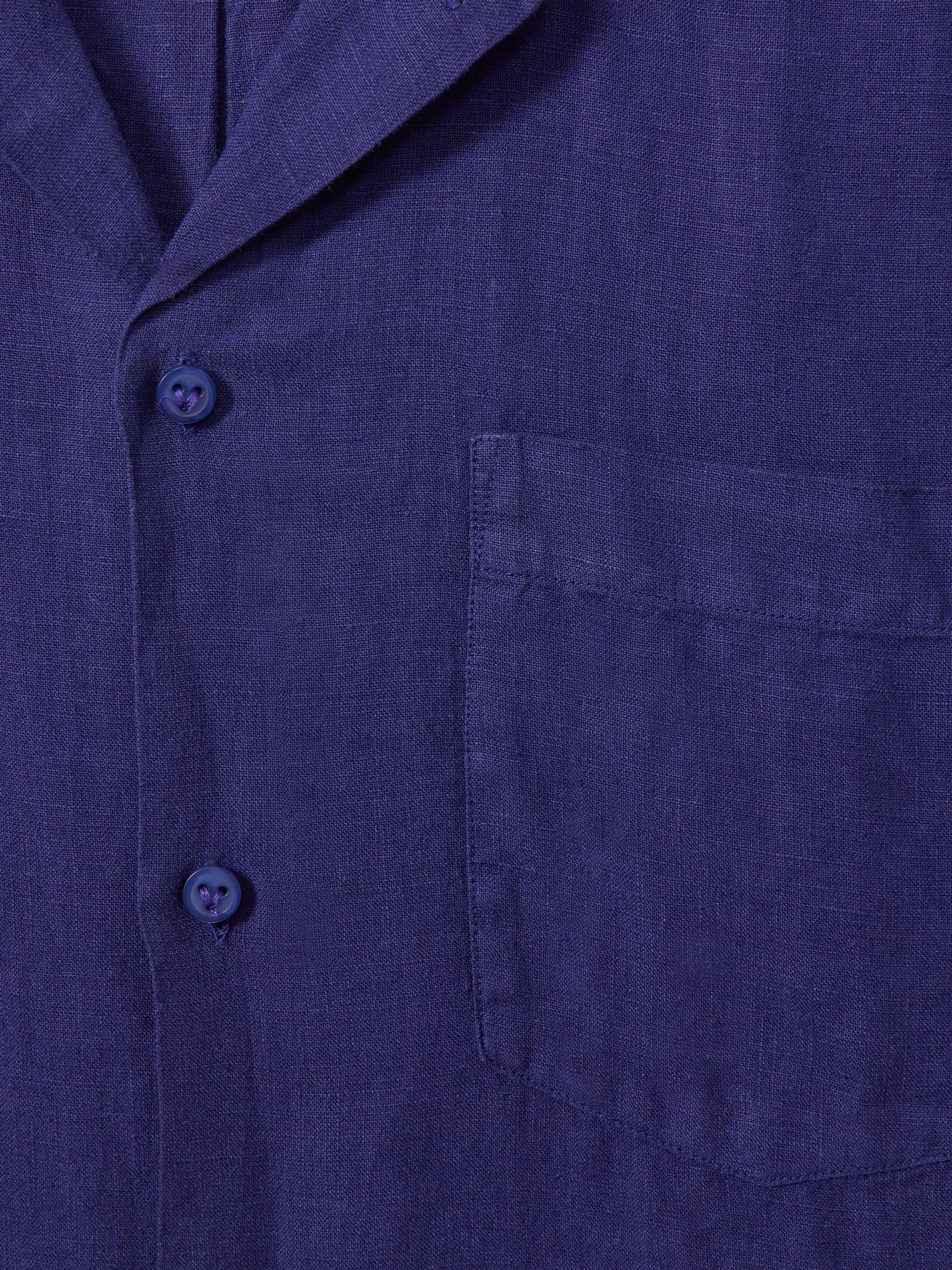Vilebrequin Linen Shirt in Navy - Image 2 of 6