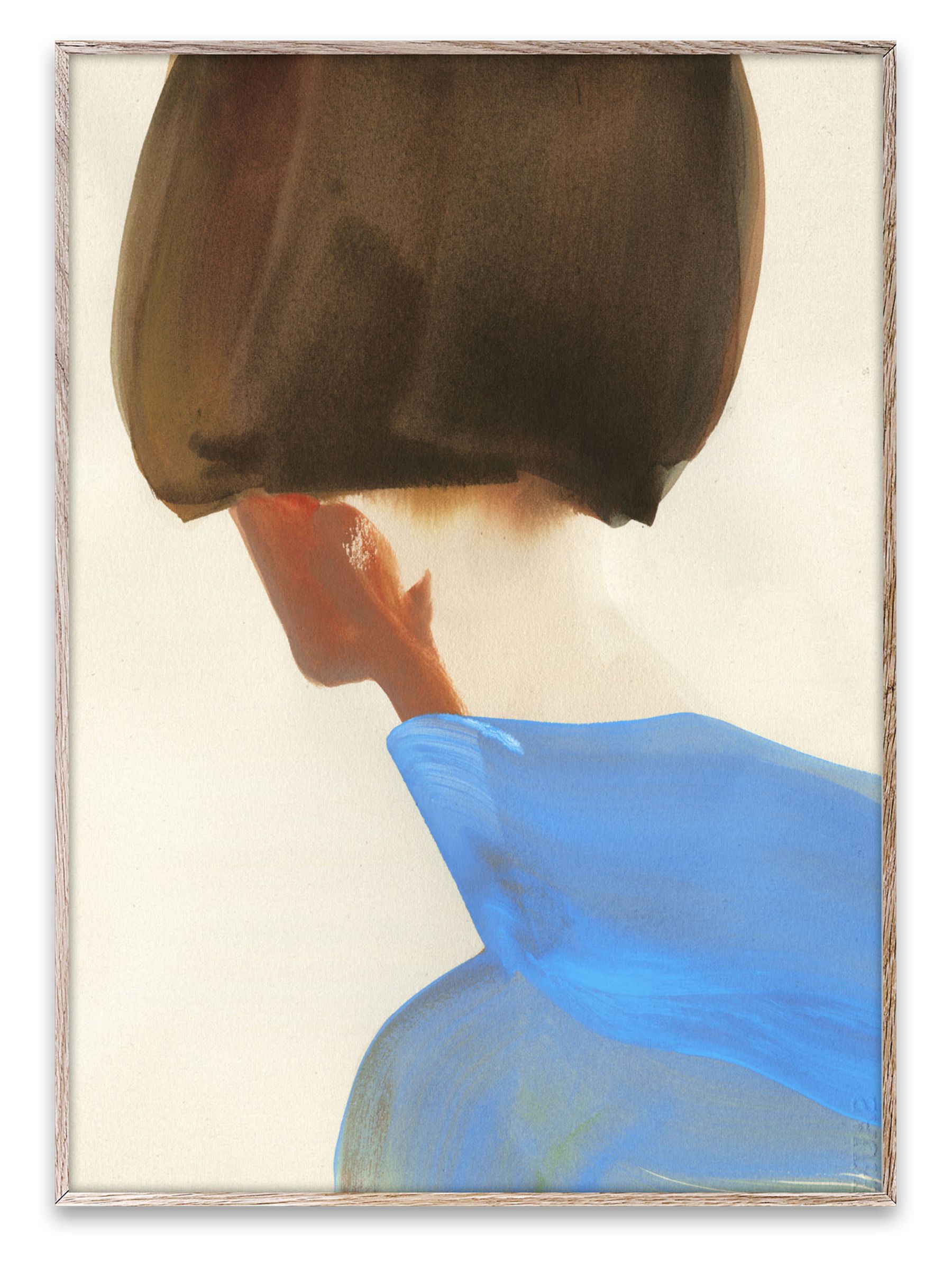 Paper Collective The Blue Cape Framed Wall Art Print in Natural Oak Frame - Image 3 of 4