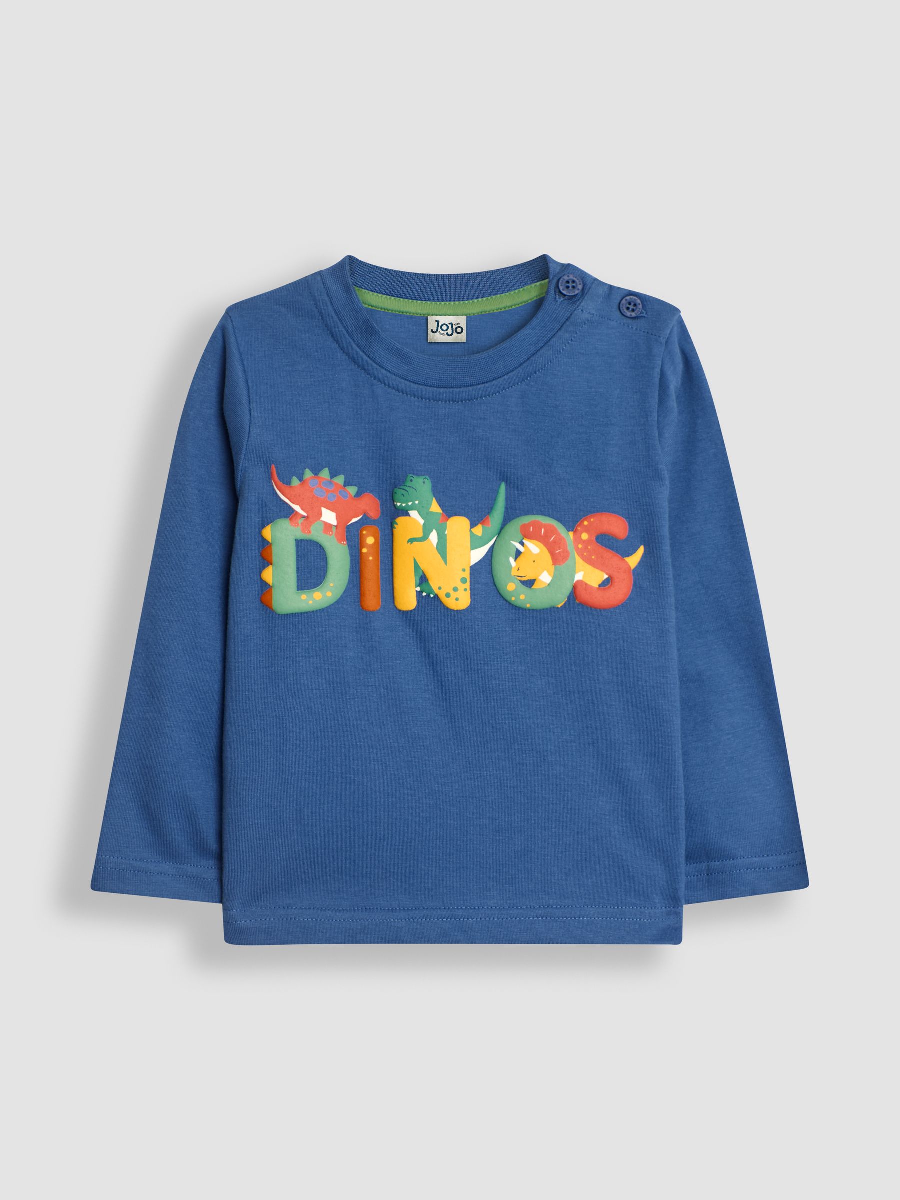 Indigo Blue Dino Text Printed Top - Image 1 of 3