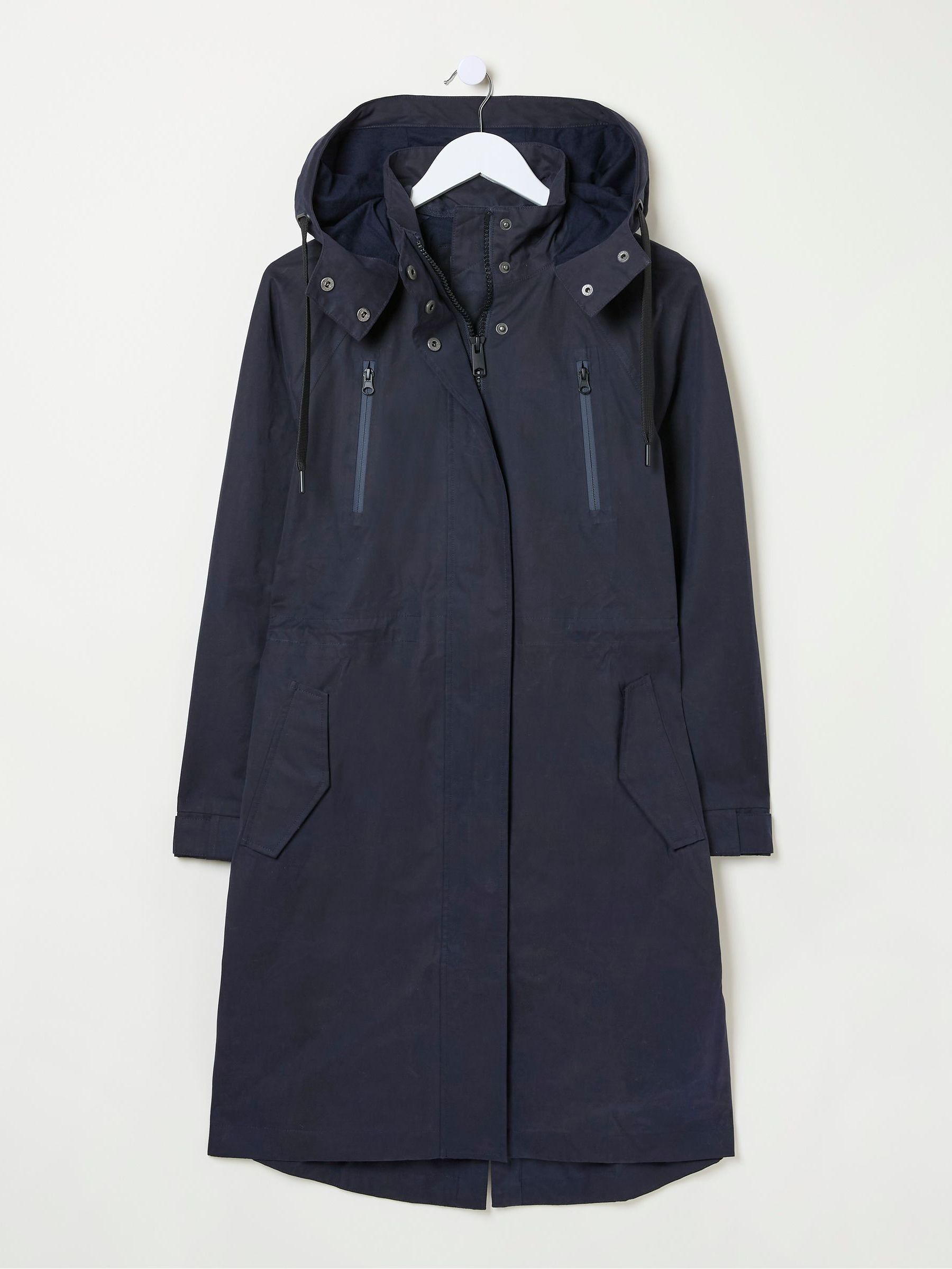 Juno Navy Waterproof Long Coat - Image 6 of 6