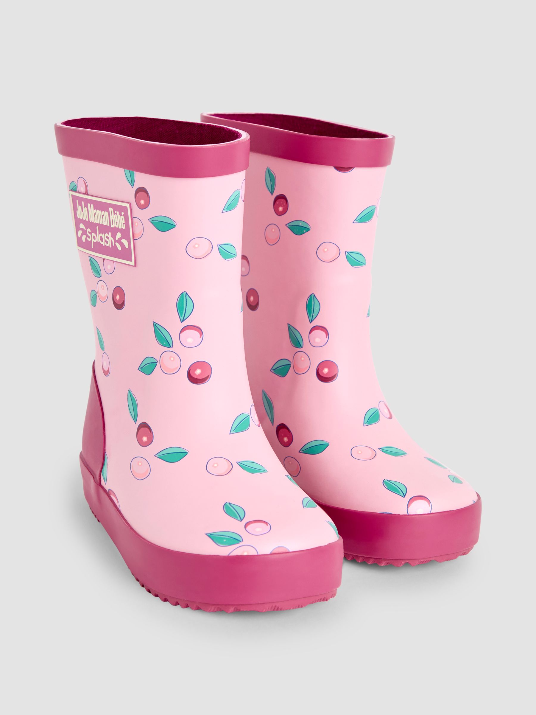 Pink Berry Print Wellies - Image 1 of 4