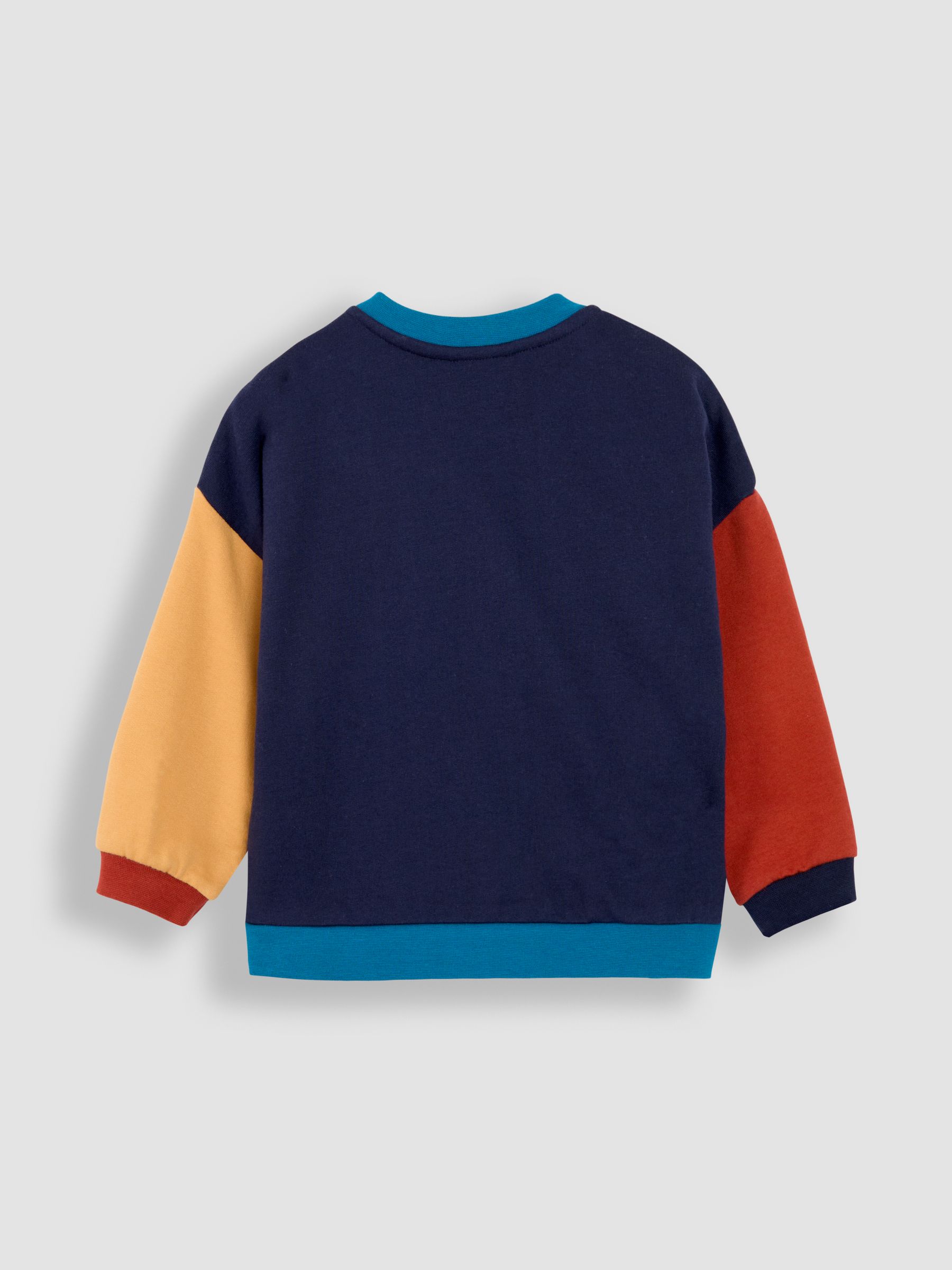 Navy Blue Highland Cow Colour Block Appliqué Sweatshirt & Jogger Set - Image 3 of 5